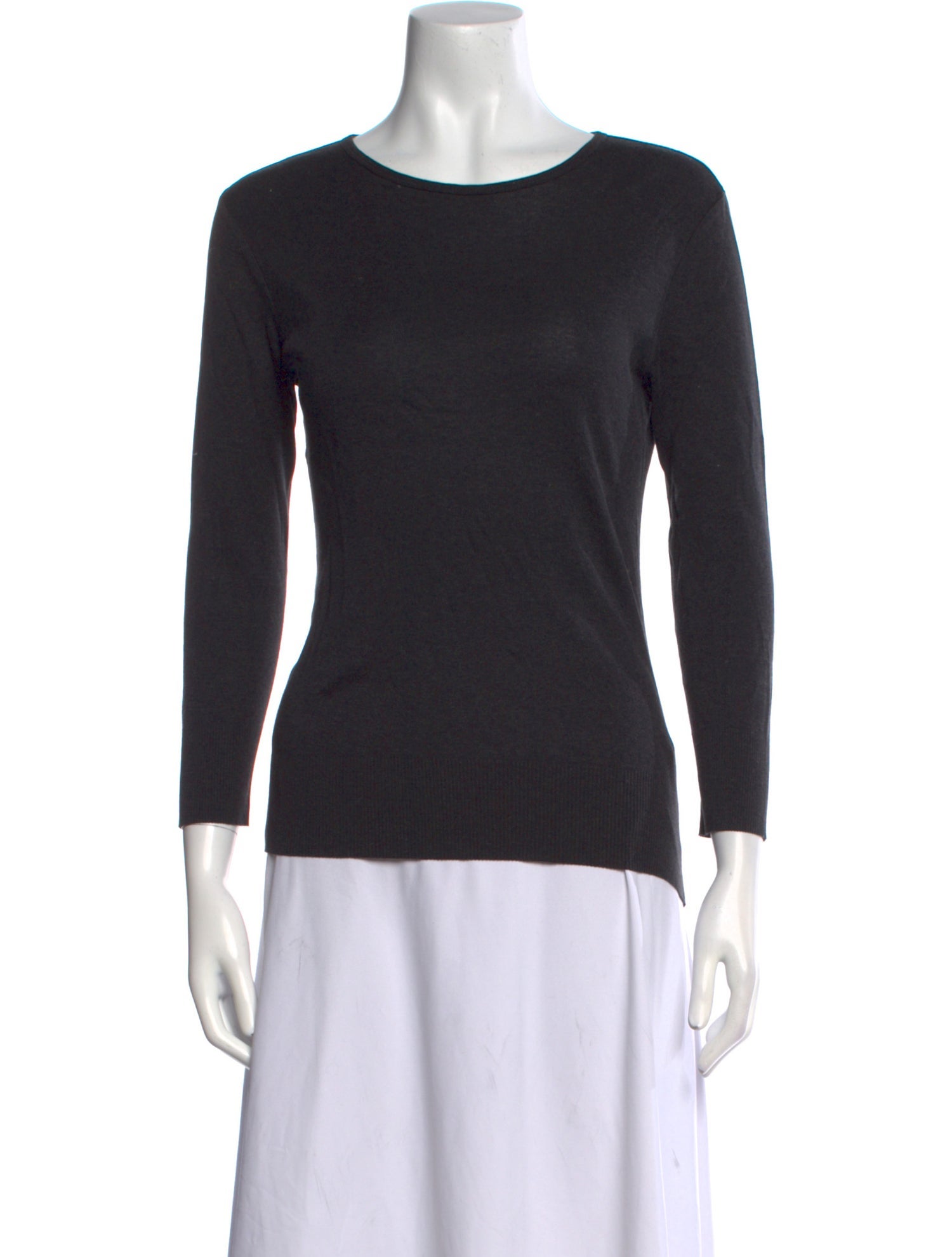 Ralph Lauren Black Label Scoop Neck Three-Quarter Sleeve T-Shirt