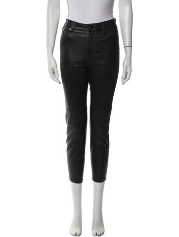 Ralph Lauren Black Label Pants Lamb Leather Skinny Leg US 8 | M