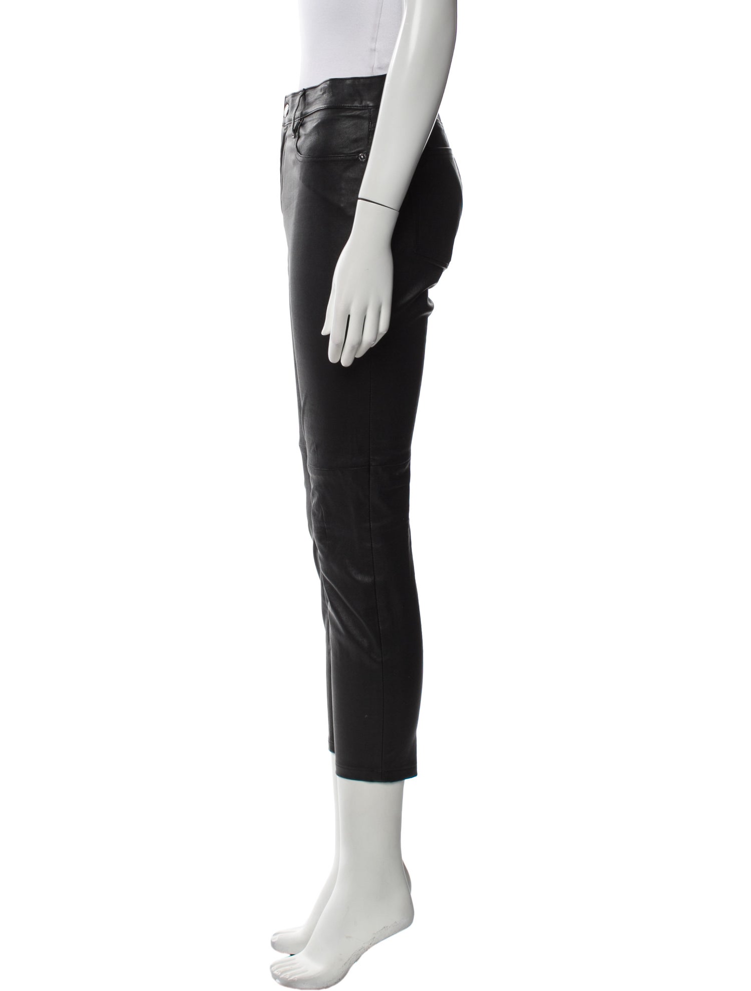 Ralph Lauren Black Label Lamb Leather Skinny Leg Pants