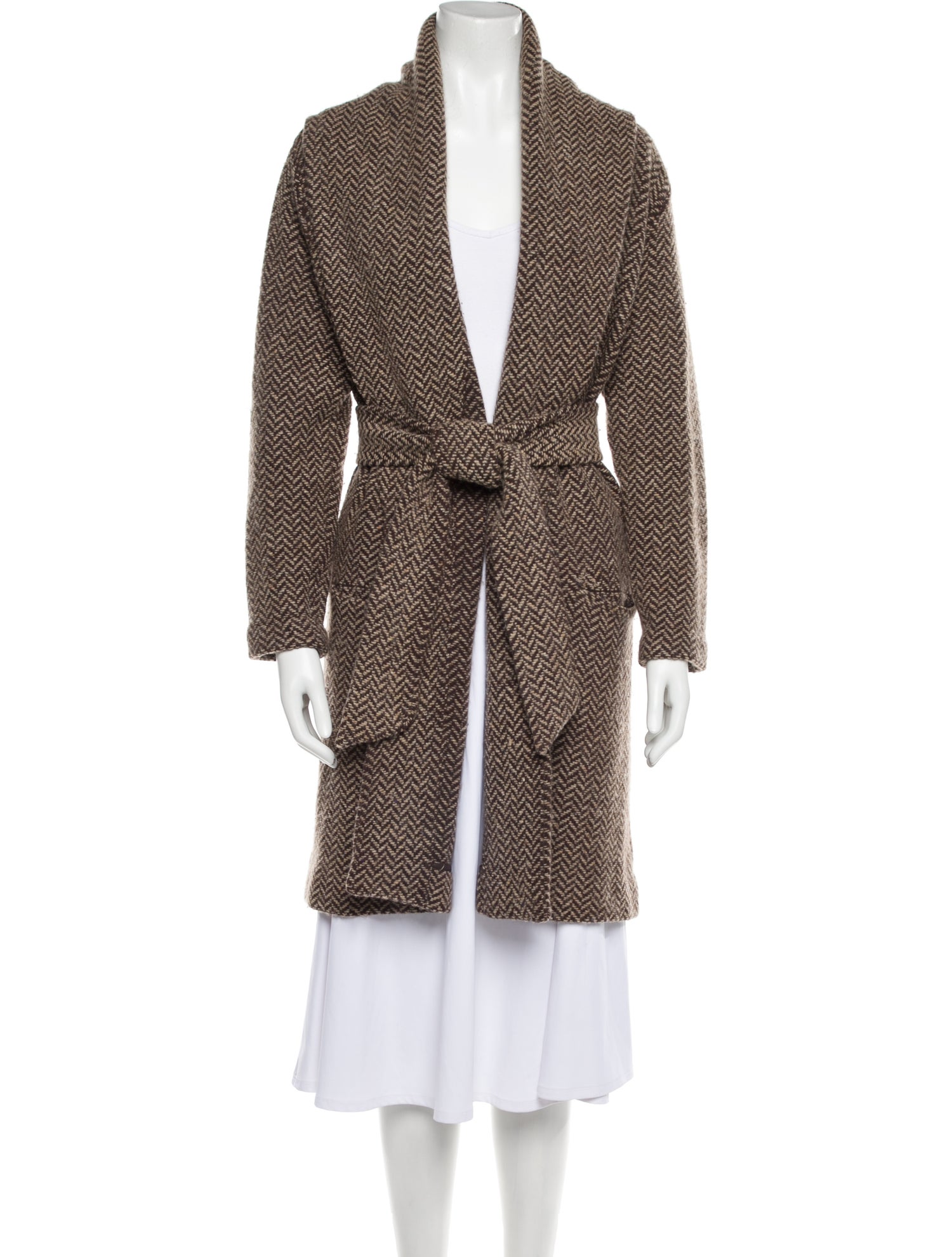 Ralph Lauren Black Label Wool Tweed Pattern Coat