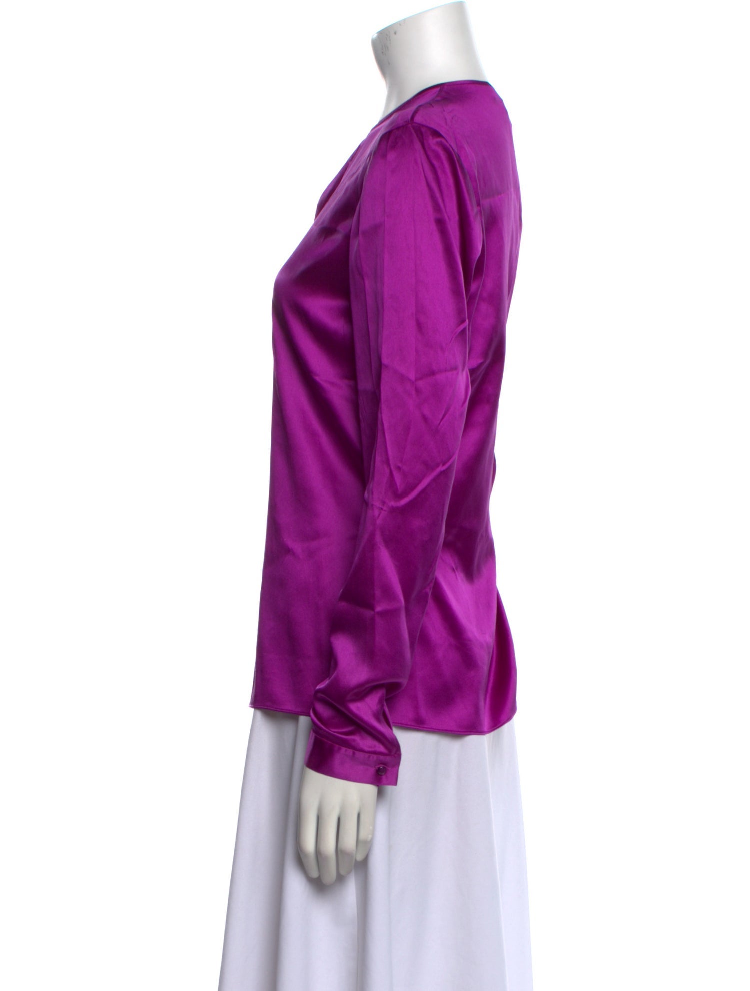 Ralph Lauren Black Label Crew Neck Long Sleeve Blouse