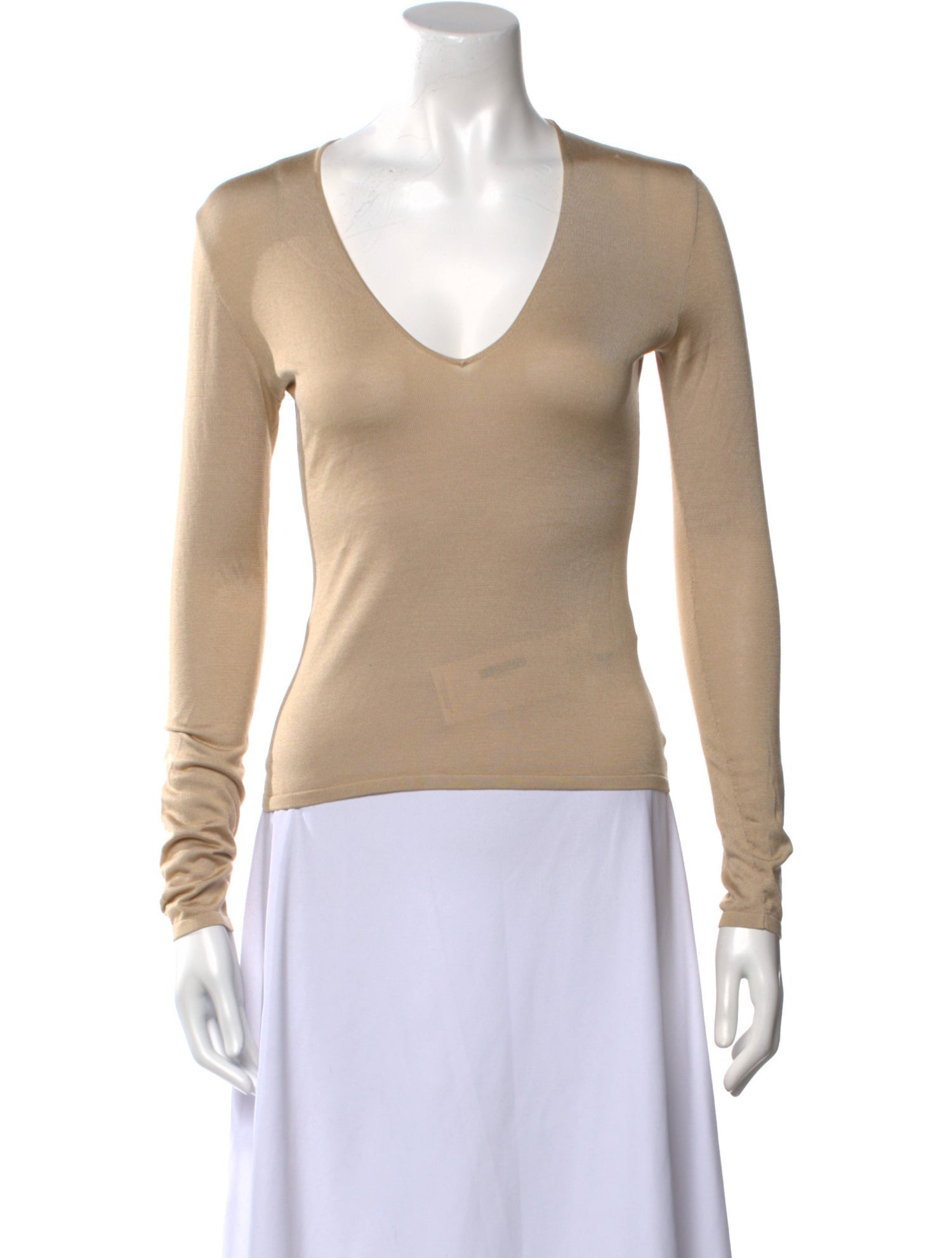 Ralph Lauren Black Label Silk V-Neck Top