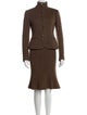 Ralph Lauren Black Label Wool Tweed Pattern Skirt Suit