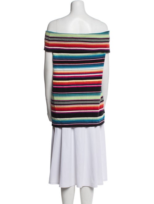 Ralph Lauren Black Label Striped Off-The-Shoulder Top