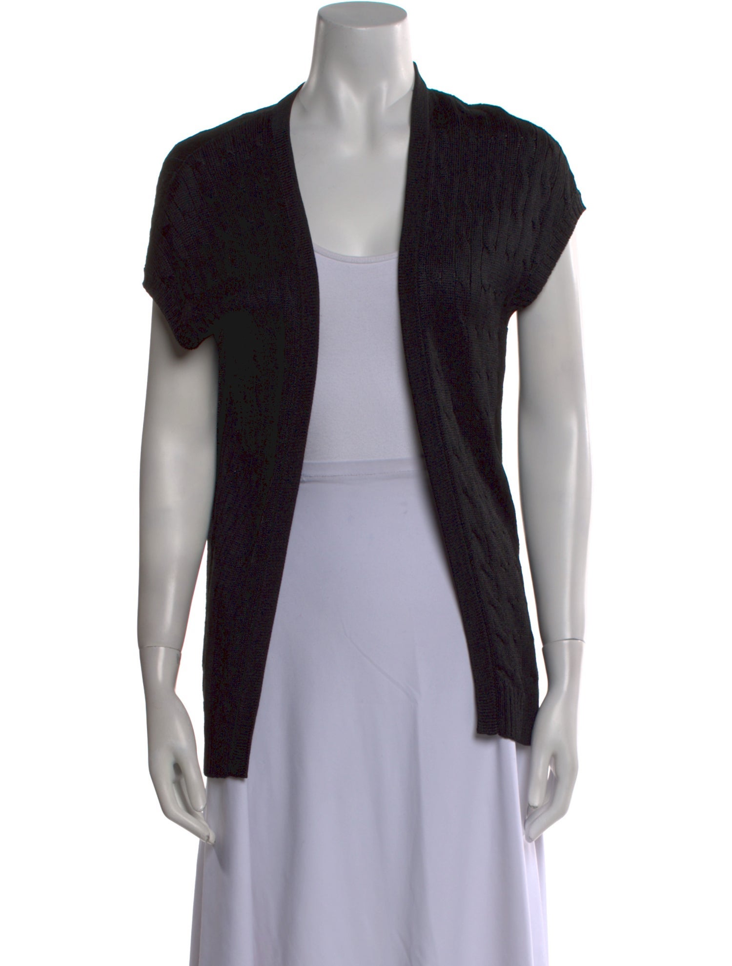 Ralph Lauren Black Label Silk Open Front Sweater