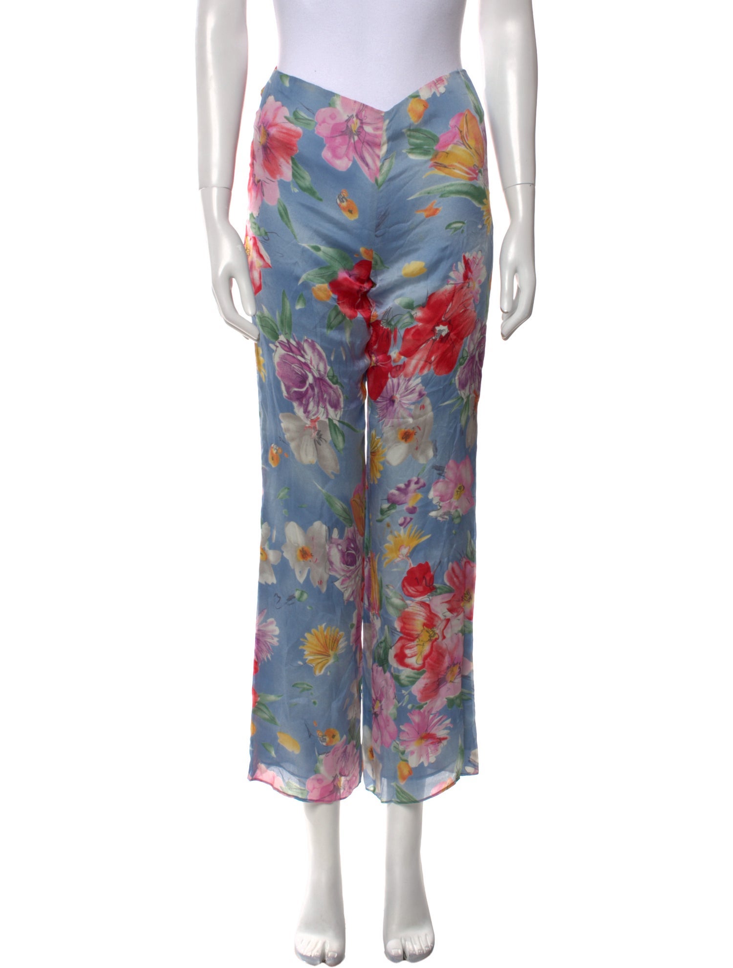 Ralph Lauren Black Label Silk Straight Leg Pants