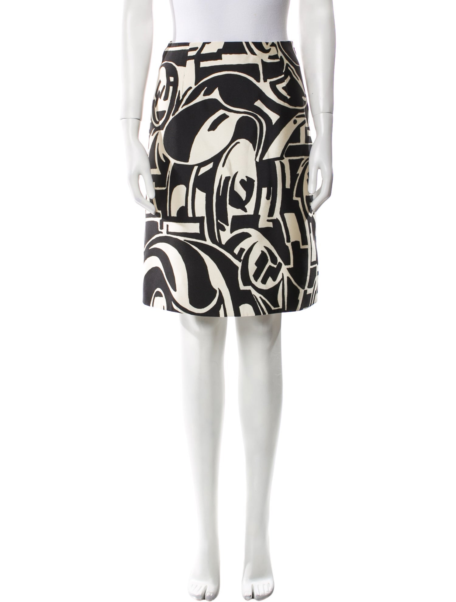 Ralph Lauren Black Label Silk Knee-Length Skirt