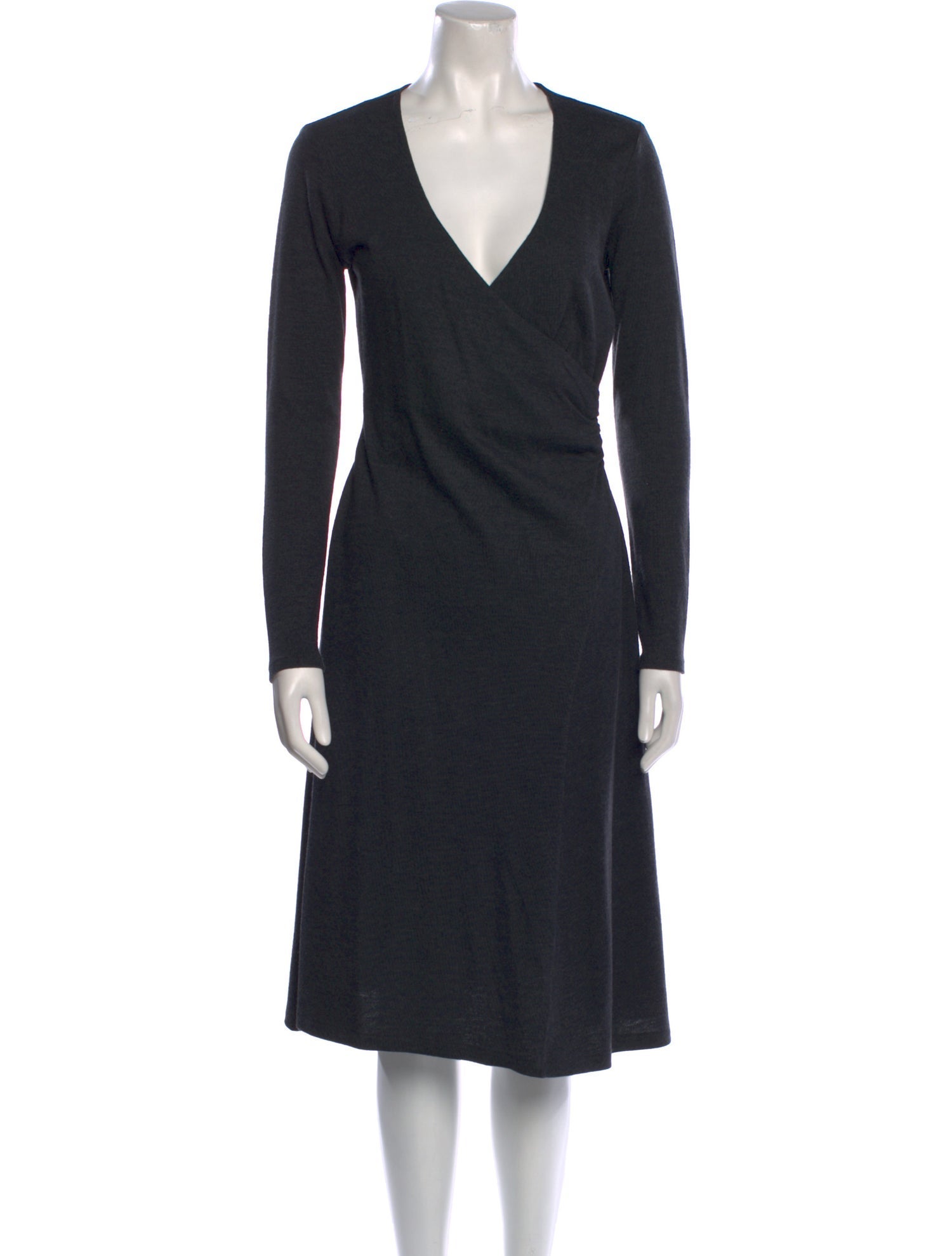 Ralph Lauren Black Label Wool Midi Length Dress