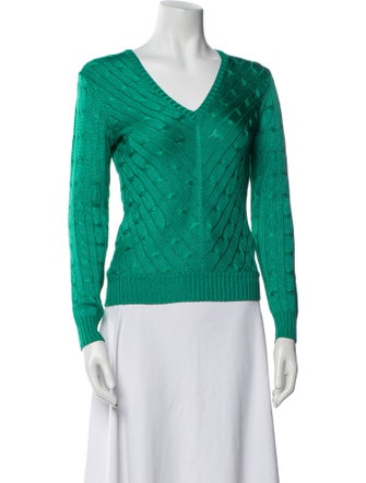 Ralph Lauren Black Label Silk V-Neck Sweater