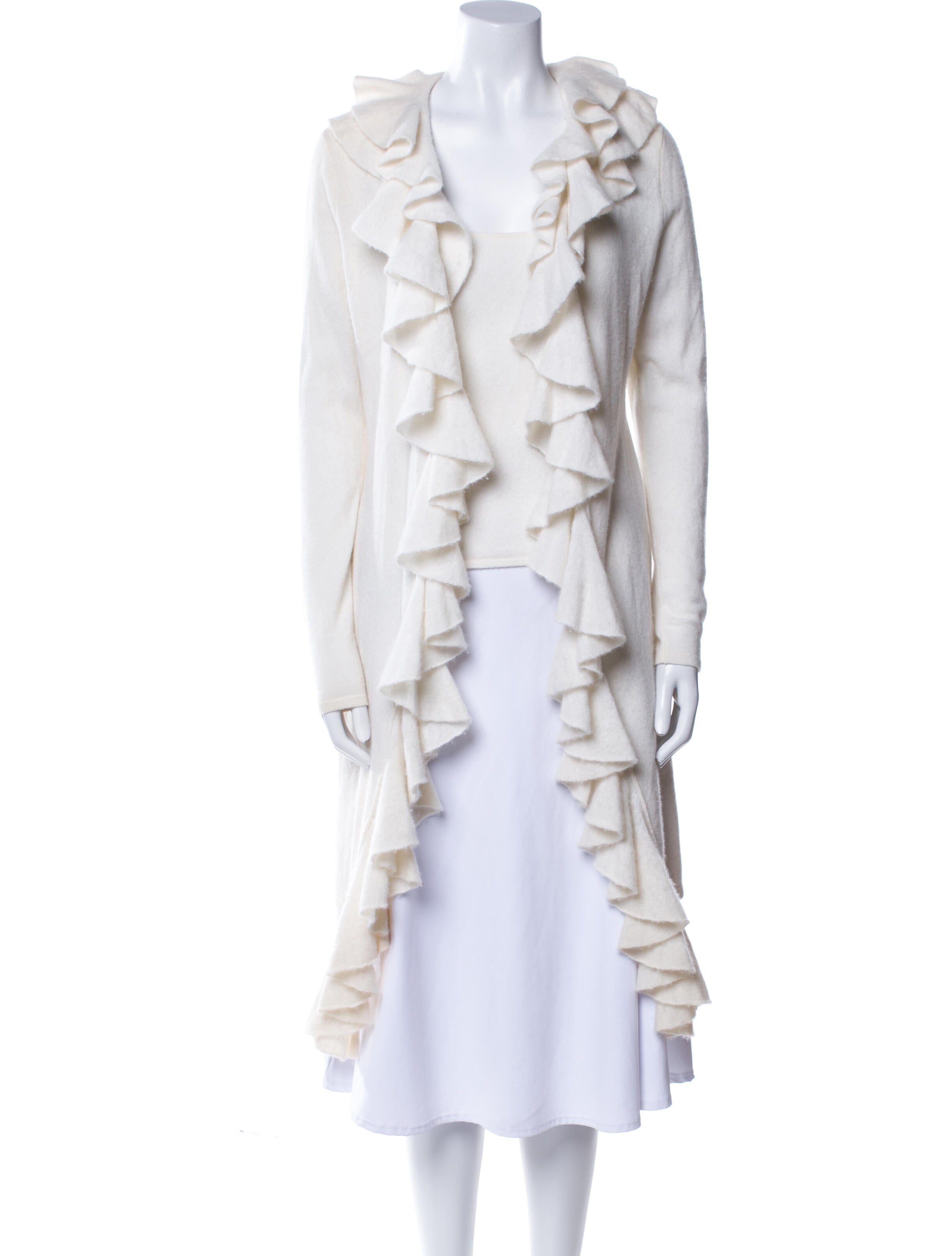 Ralph Lauren Black Label Cashmere Ruffle Embellishment Set