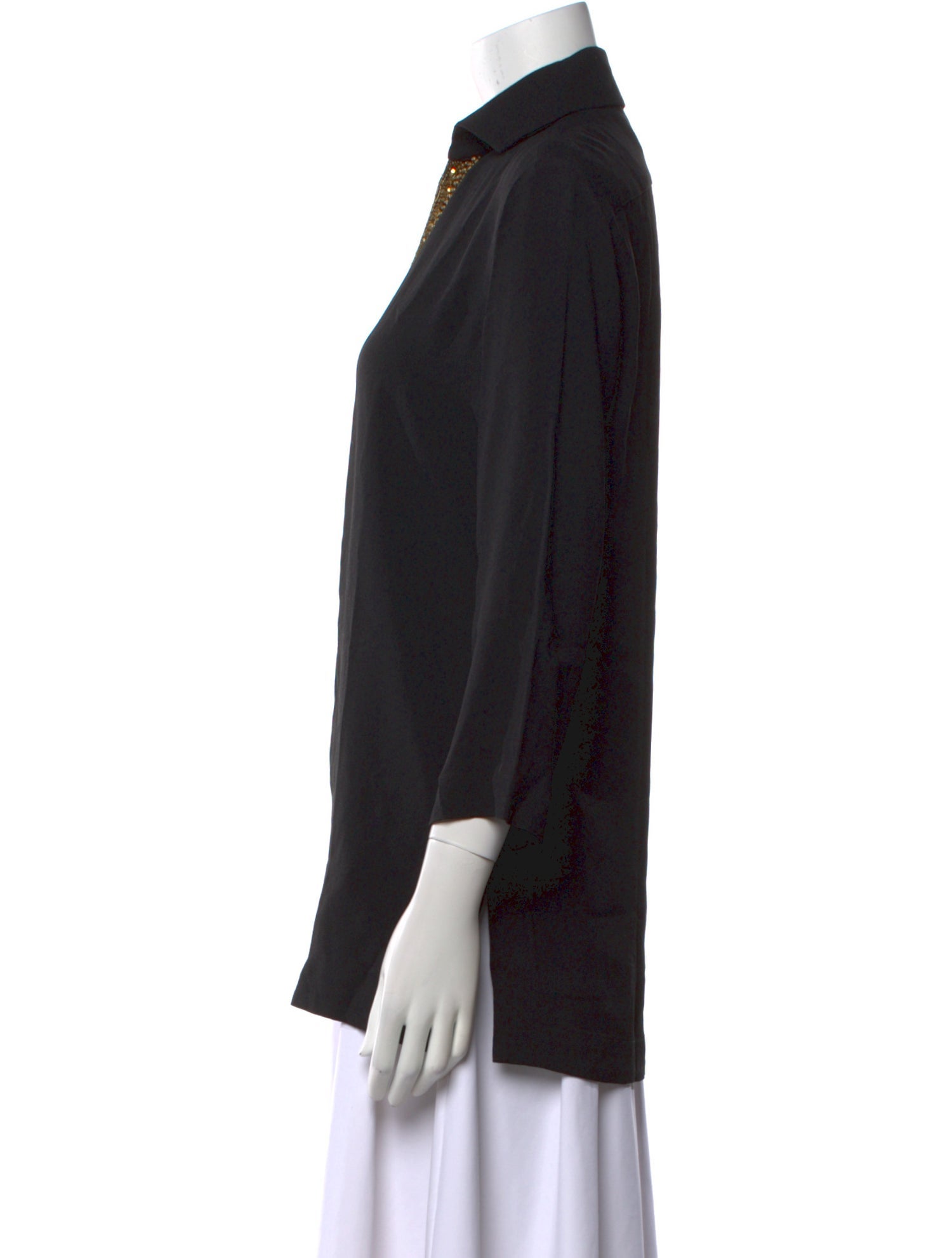 Ralph Lauren Black Label V-Neck Three-Quarter Sleeve Tunic
