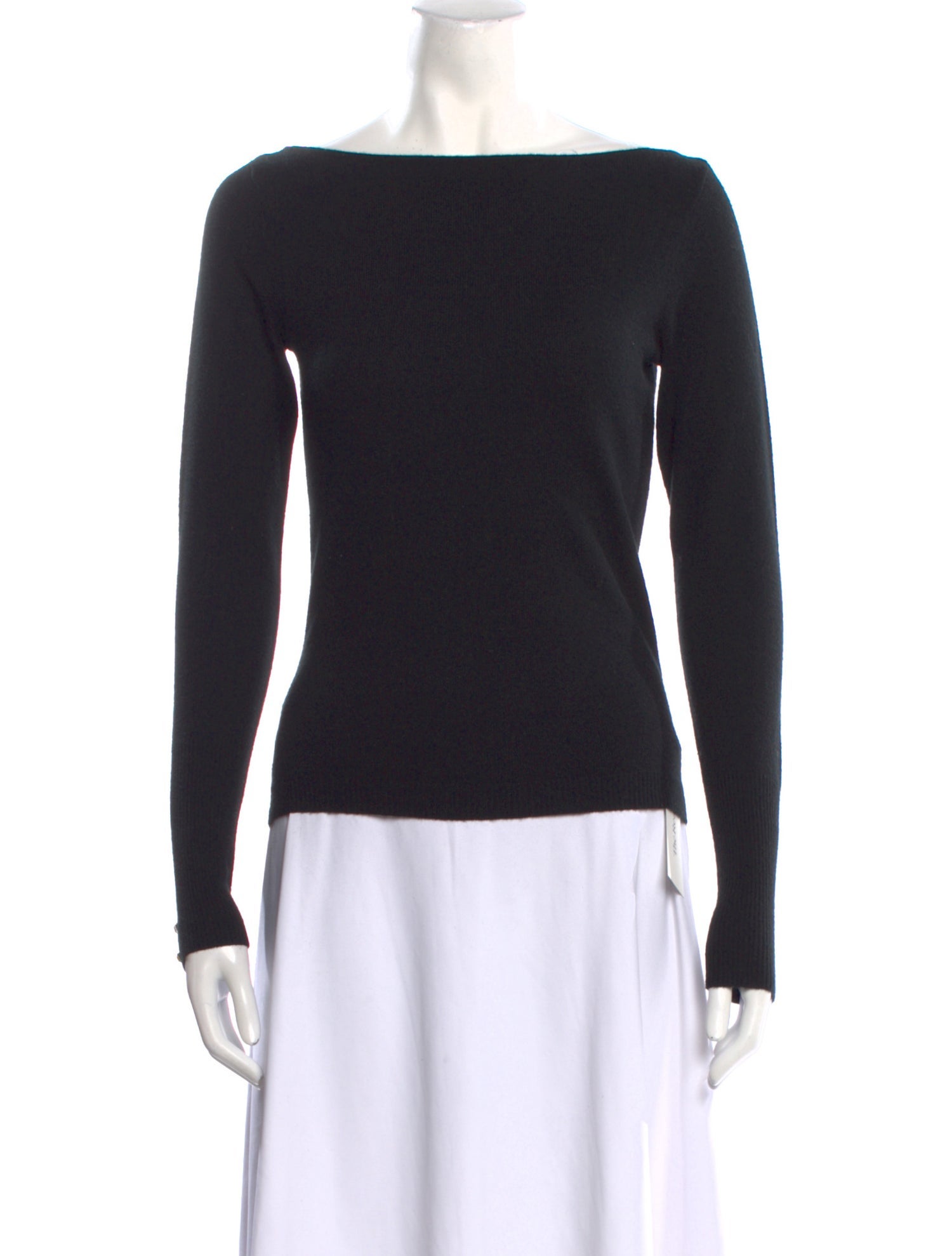 Ralph Lauren Black Label Cashmere Bateau Neckline Sweater