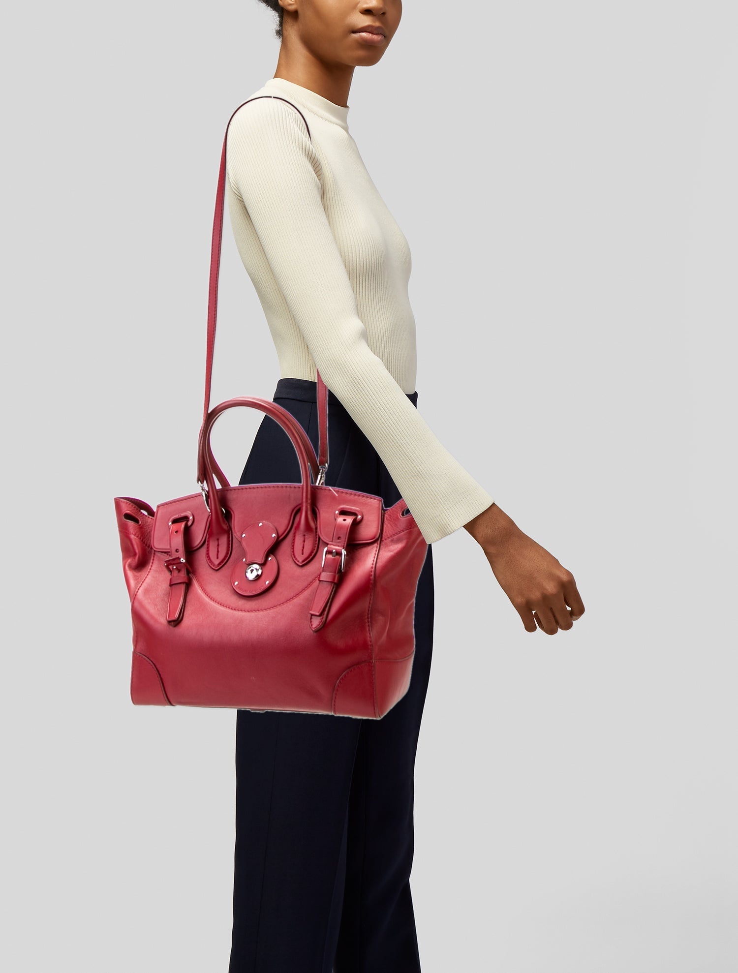 Ralph Lauren Black Label Leather Top Handle Bag