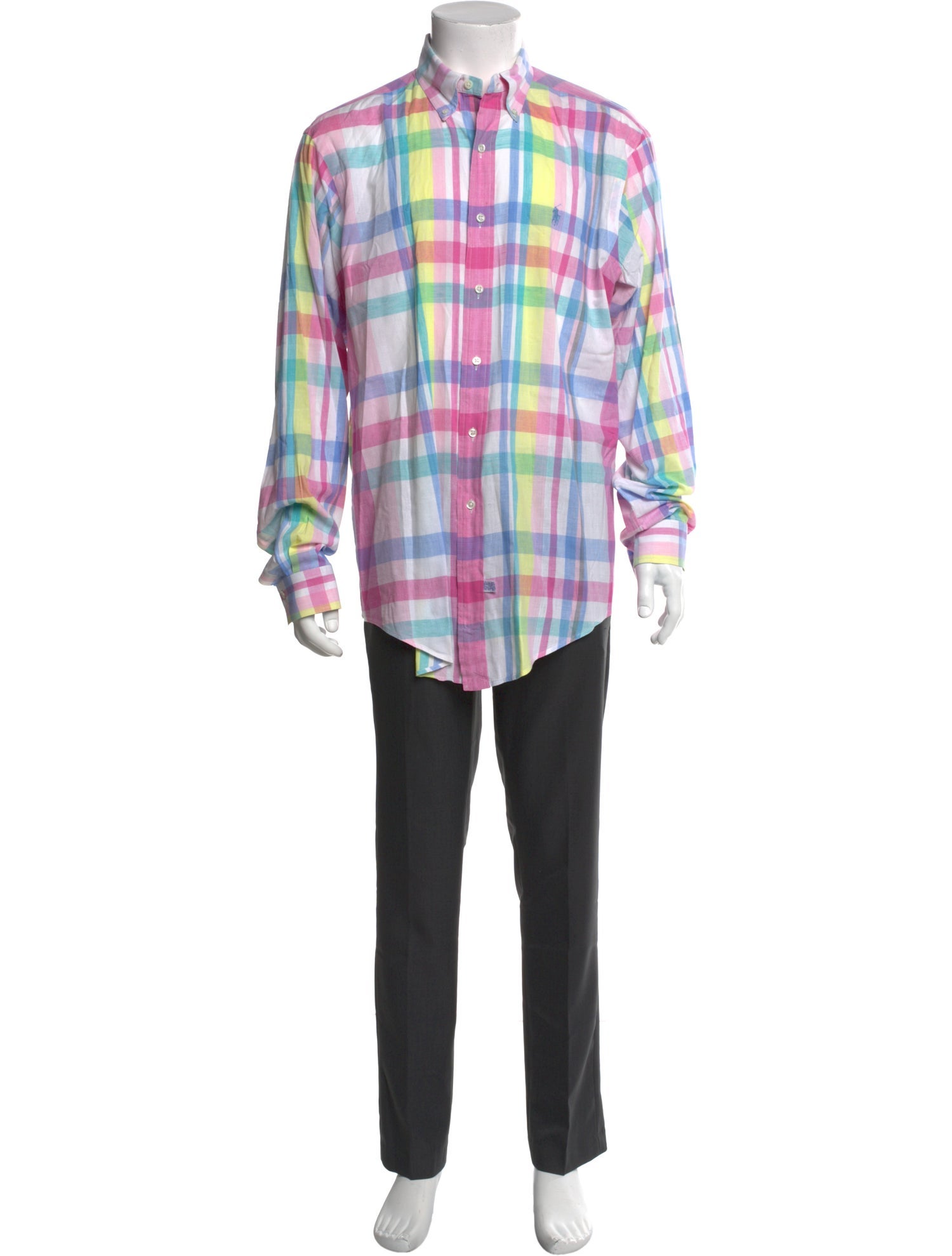 Ralph Lauren Black Label Plaid Print Long Sleeve Shirt