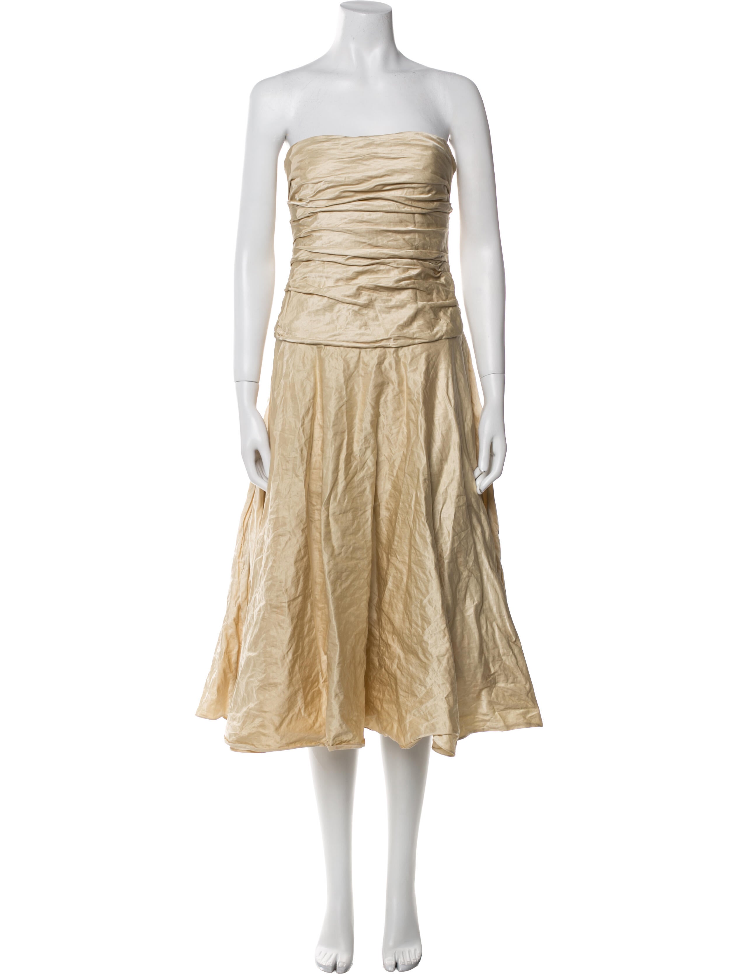 Ralph Lauren Black Label Strapless Knee-Length Dress