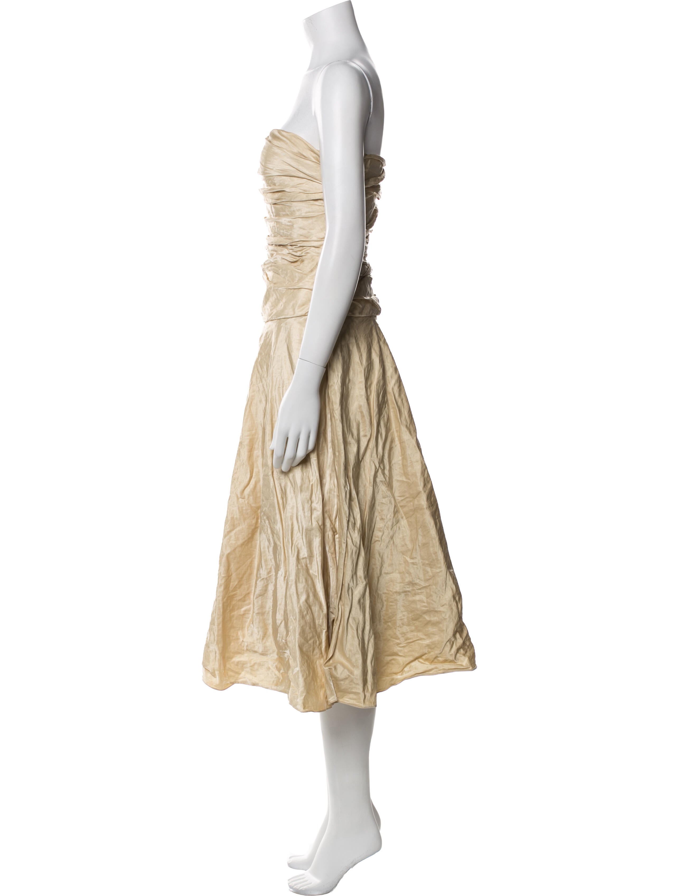 Ralph Lauren Black Label Strapless Knee-Length Dress