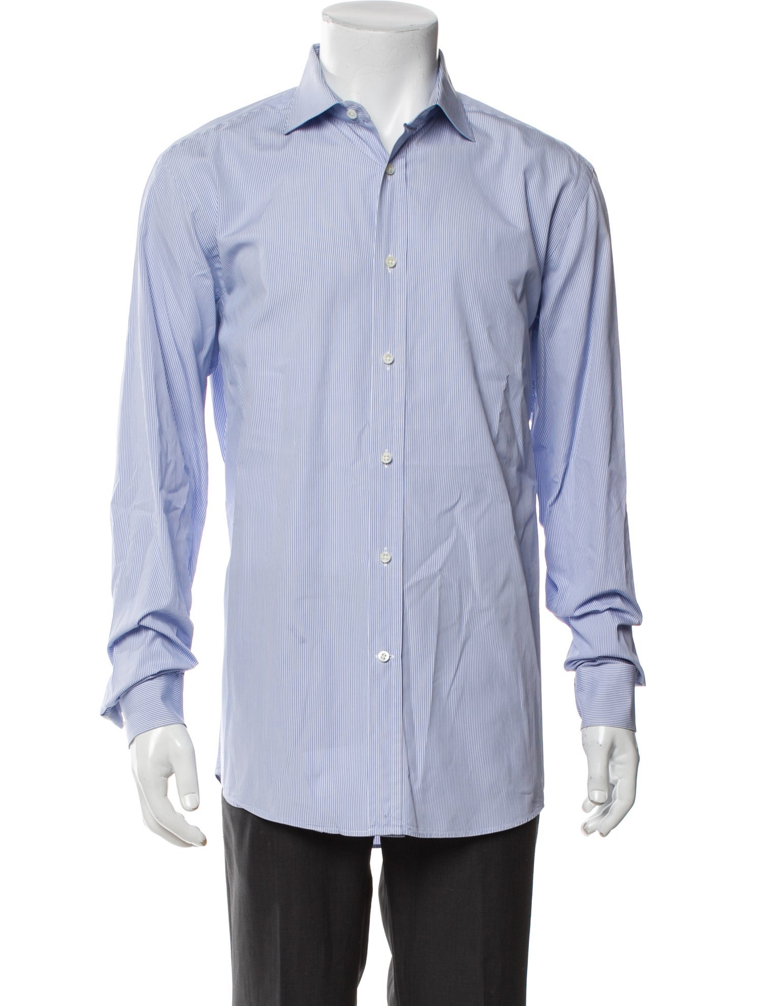 Ralph Lauren Black Label Plaid Print Long Sleeve Dress Shirt