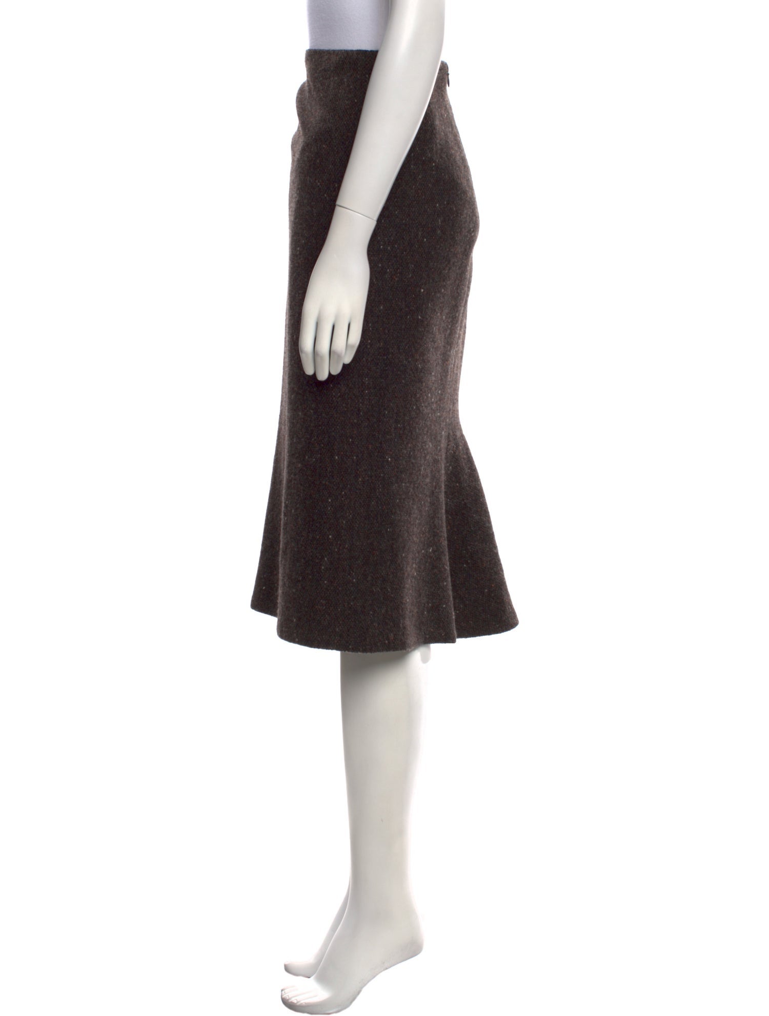 Ralph Lauren Black Label Wool Midi Length Skirt