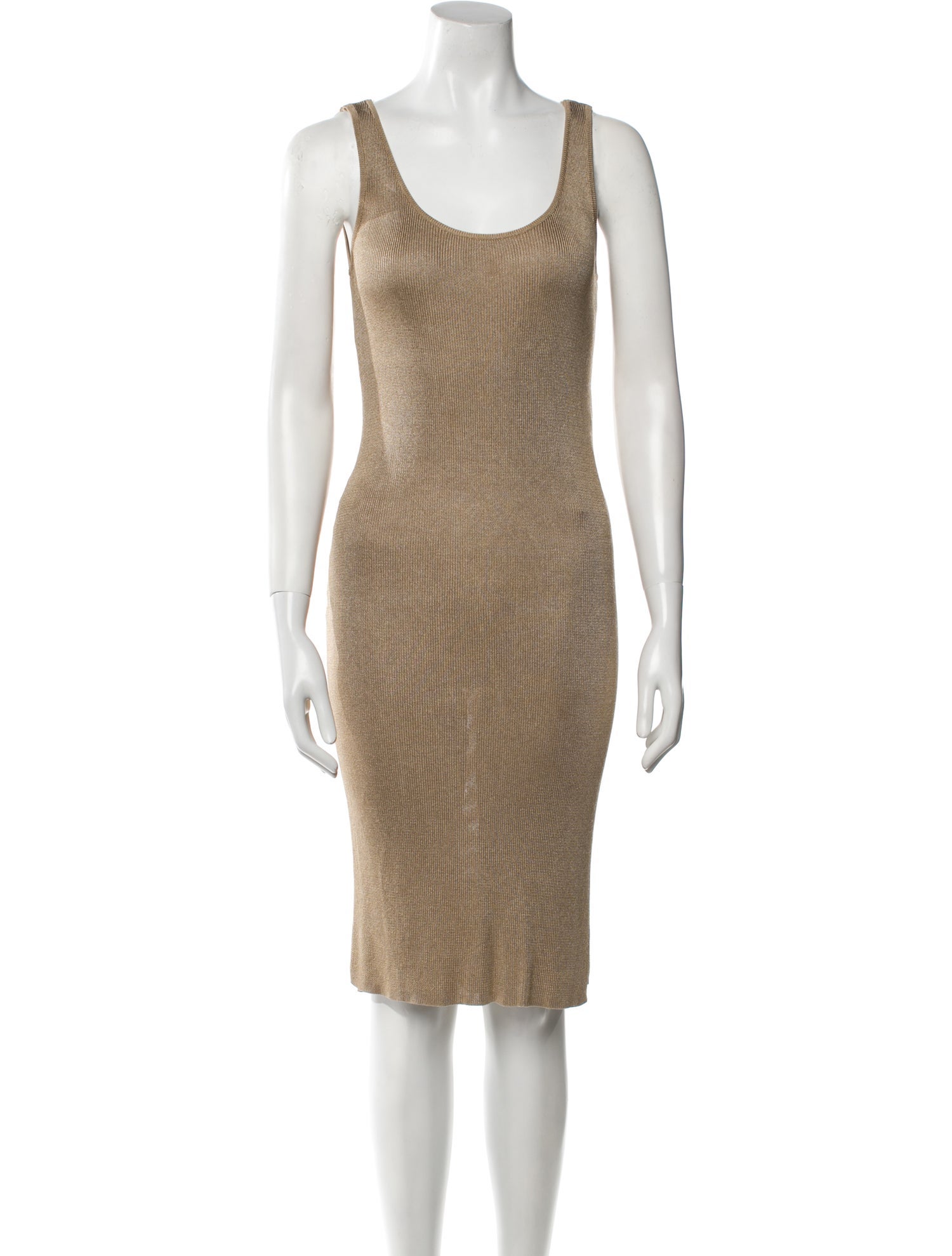 Ralph Lauren Black Label Scoop Neck Knee-Length Dress