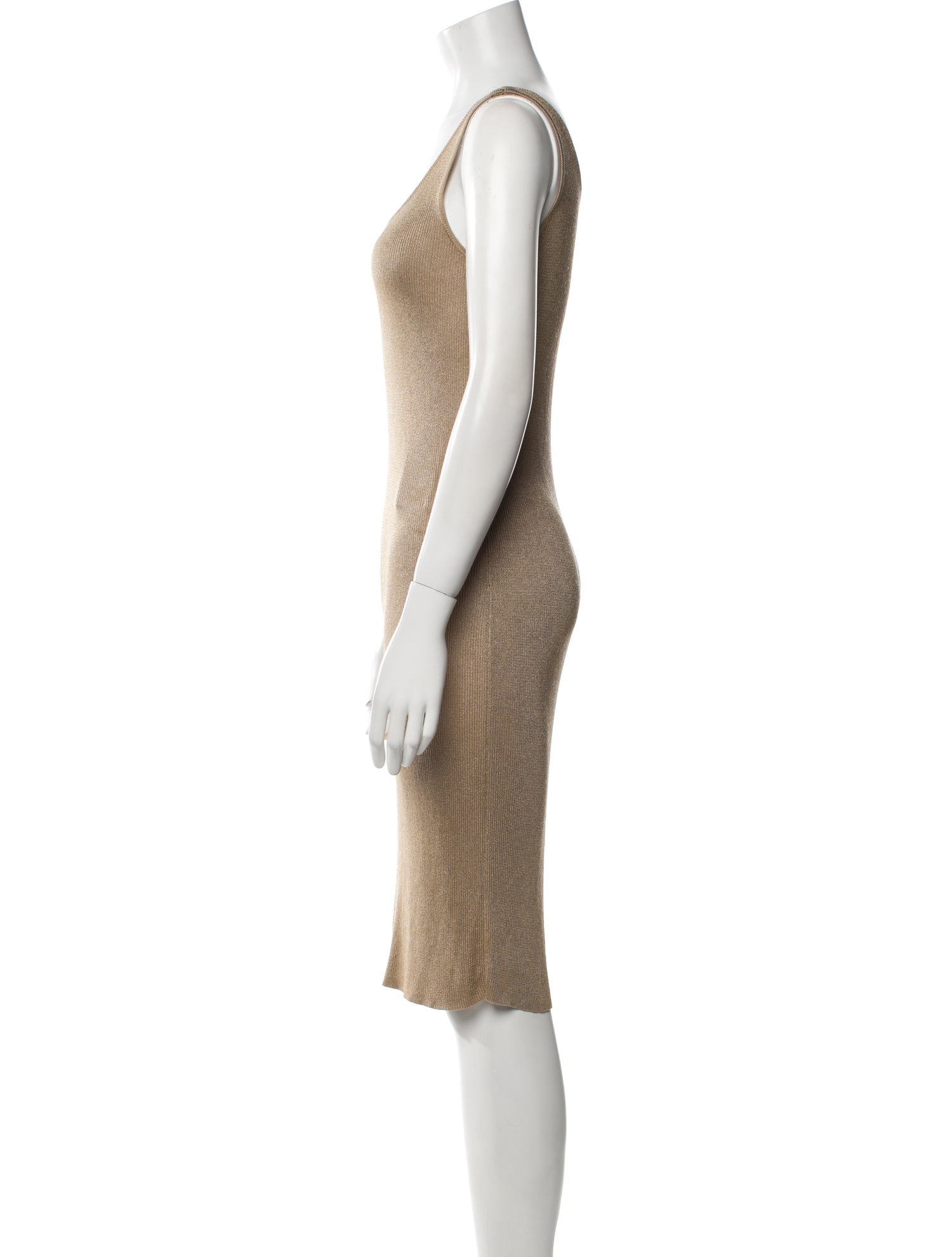 Ralph Lauren Black Label Scoop Neck Knee-Length Dress