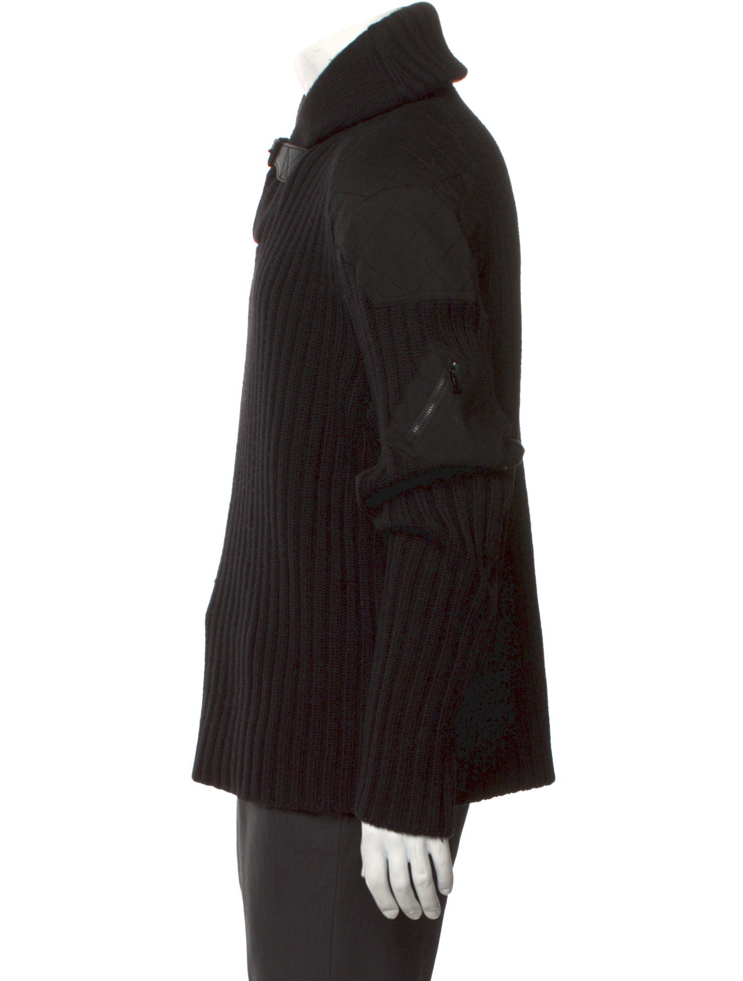 Ralph Lauren Black Label Collar Long Sleeve Polo Sweater