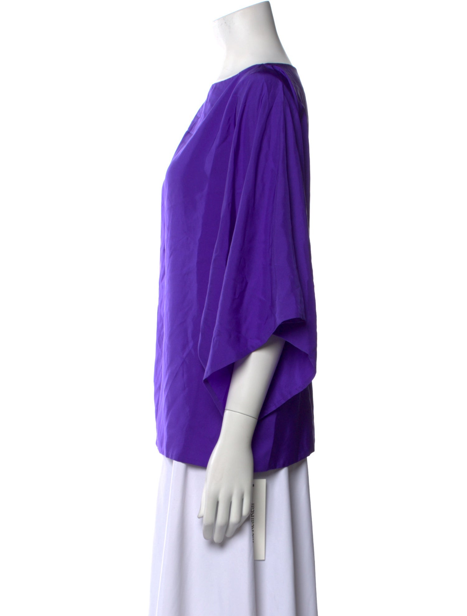 Ralph Lauren Black Label Silk Bateau Neckline Blouse