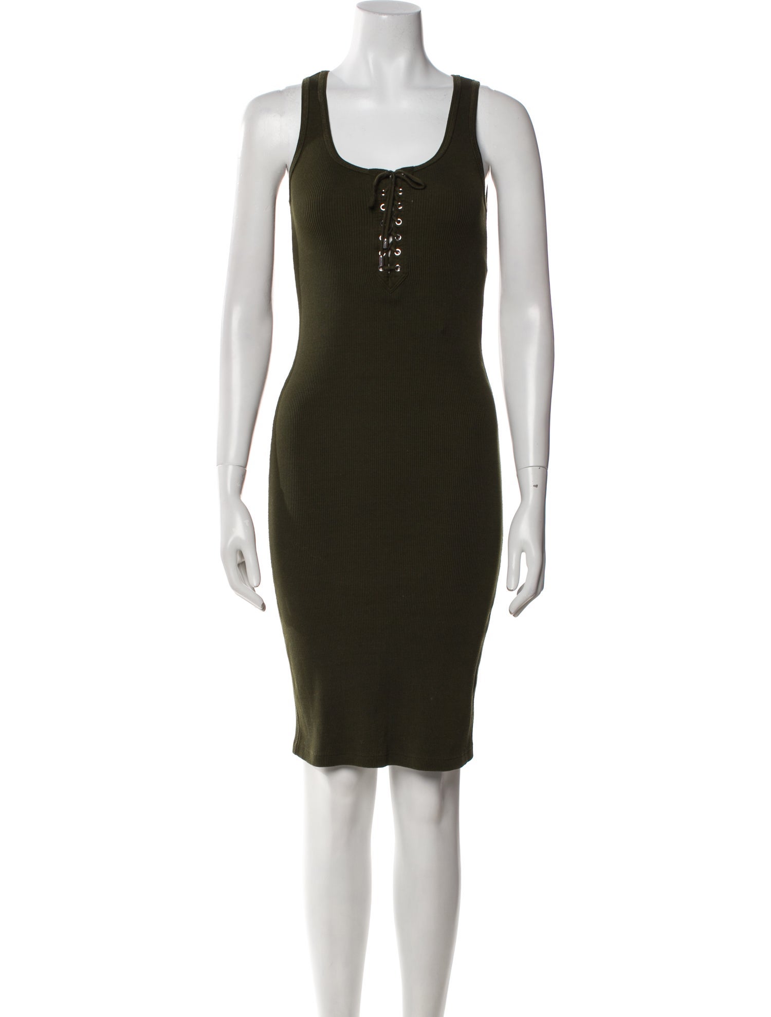 Ralph Lauren Black Label Scoop Neck Knee-Length Dress