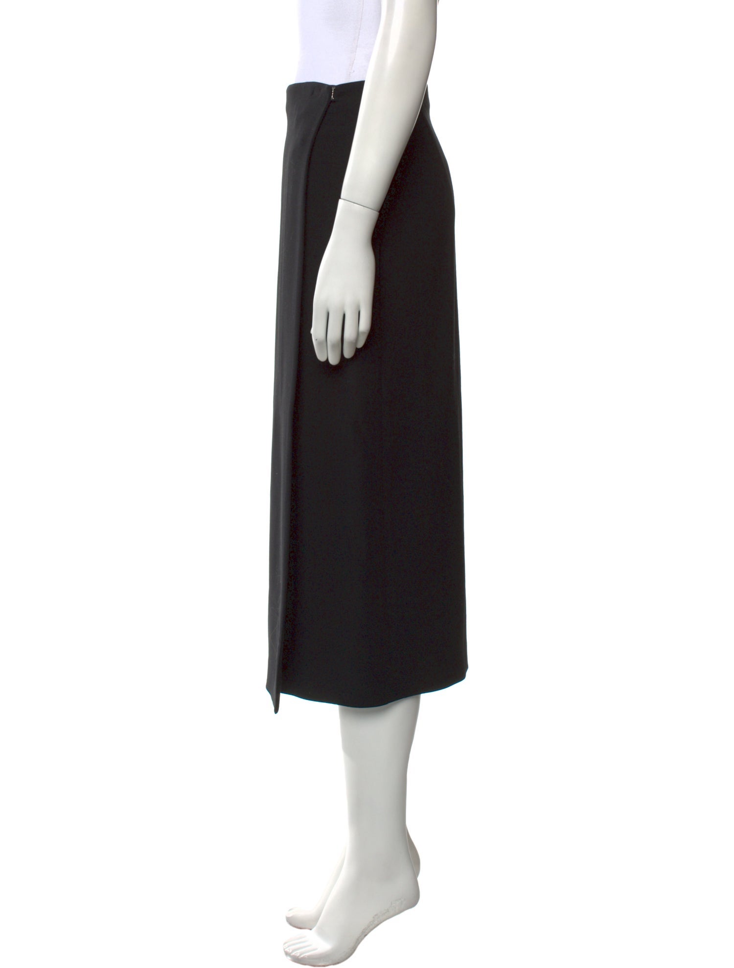 Ralph Lauren Black Label Wool Midi Length Skirt