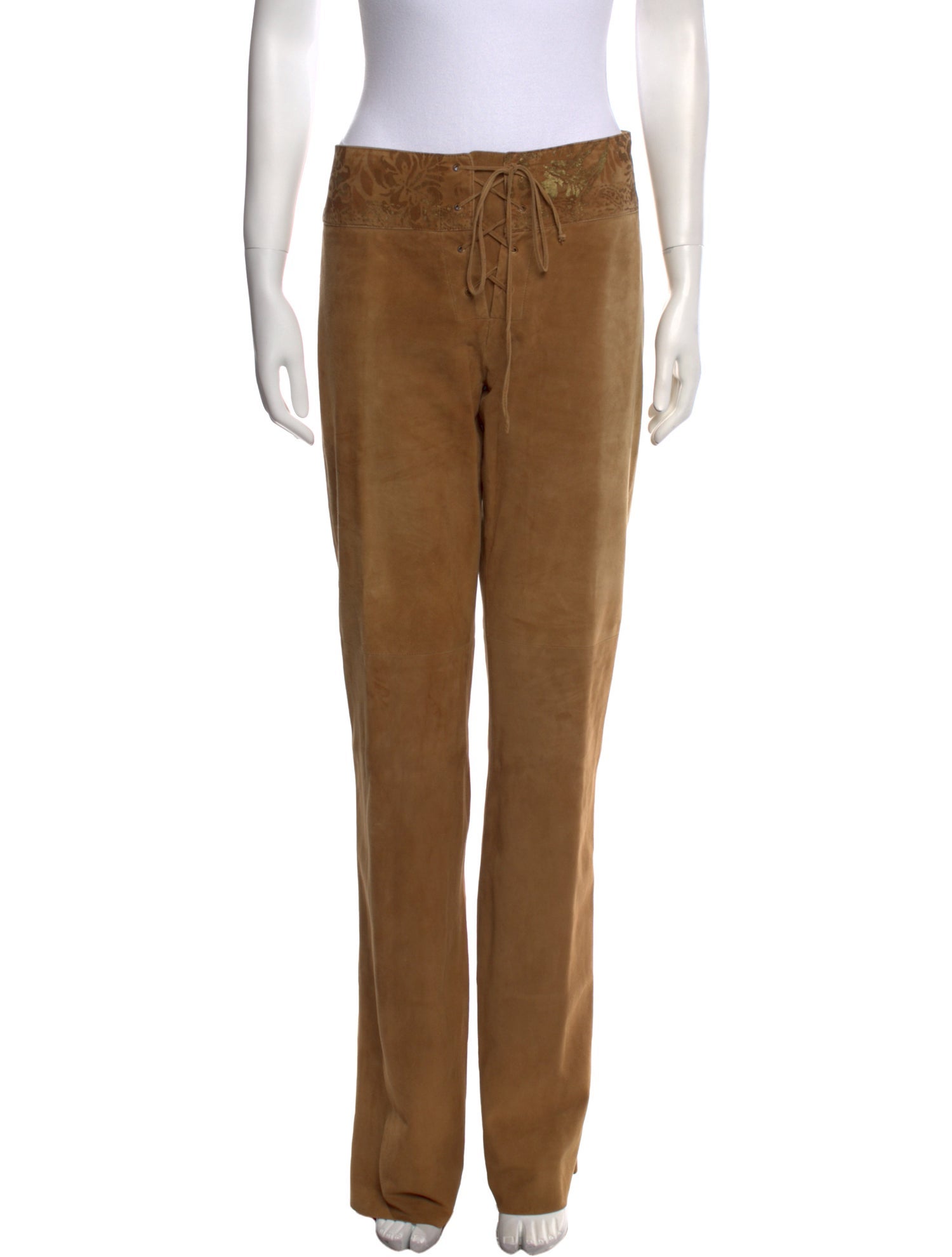 Ralph Lauren Black Label Shearling Wide Leg Pants