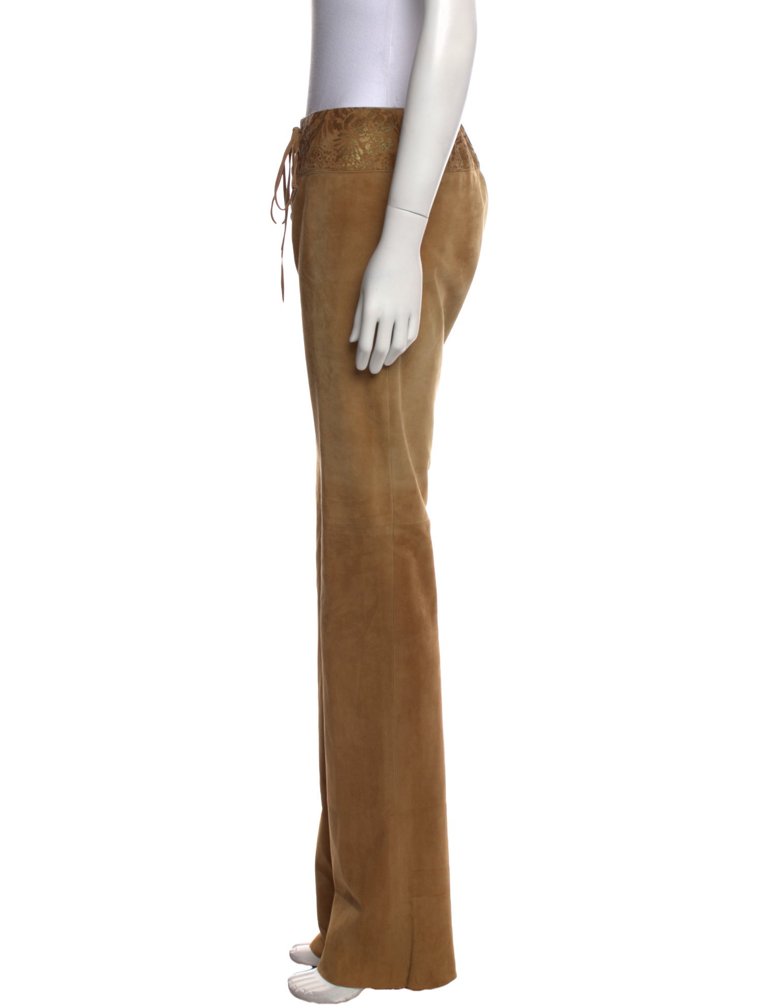 Ralph Lauren Black Label Shearling Wide Leg Pants