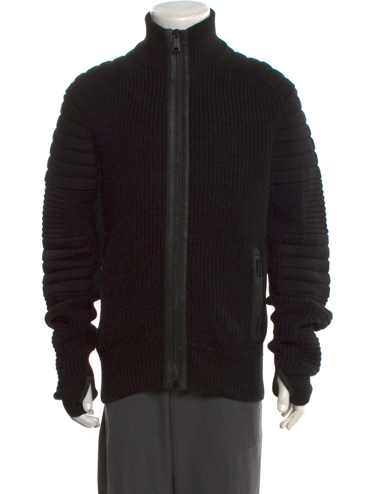 Ralph Lauren Black Label Wool Turtleneck Cardigan