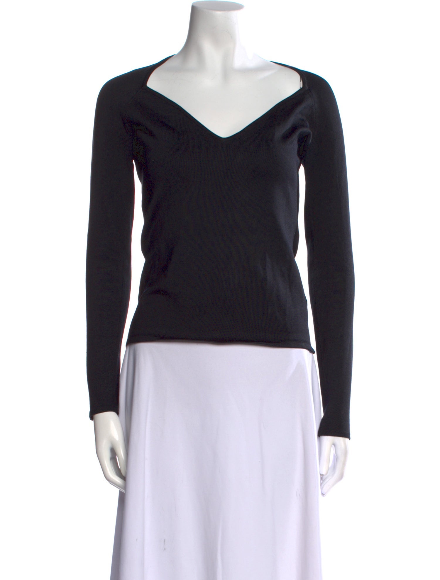 Ralph Lauren Black Label Silk V-Neck Top