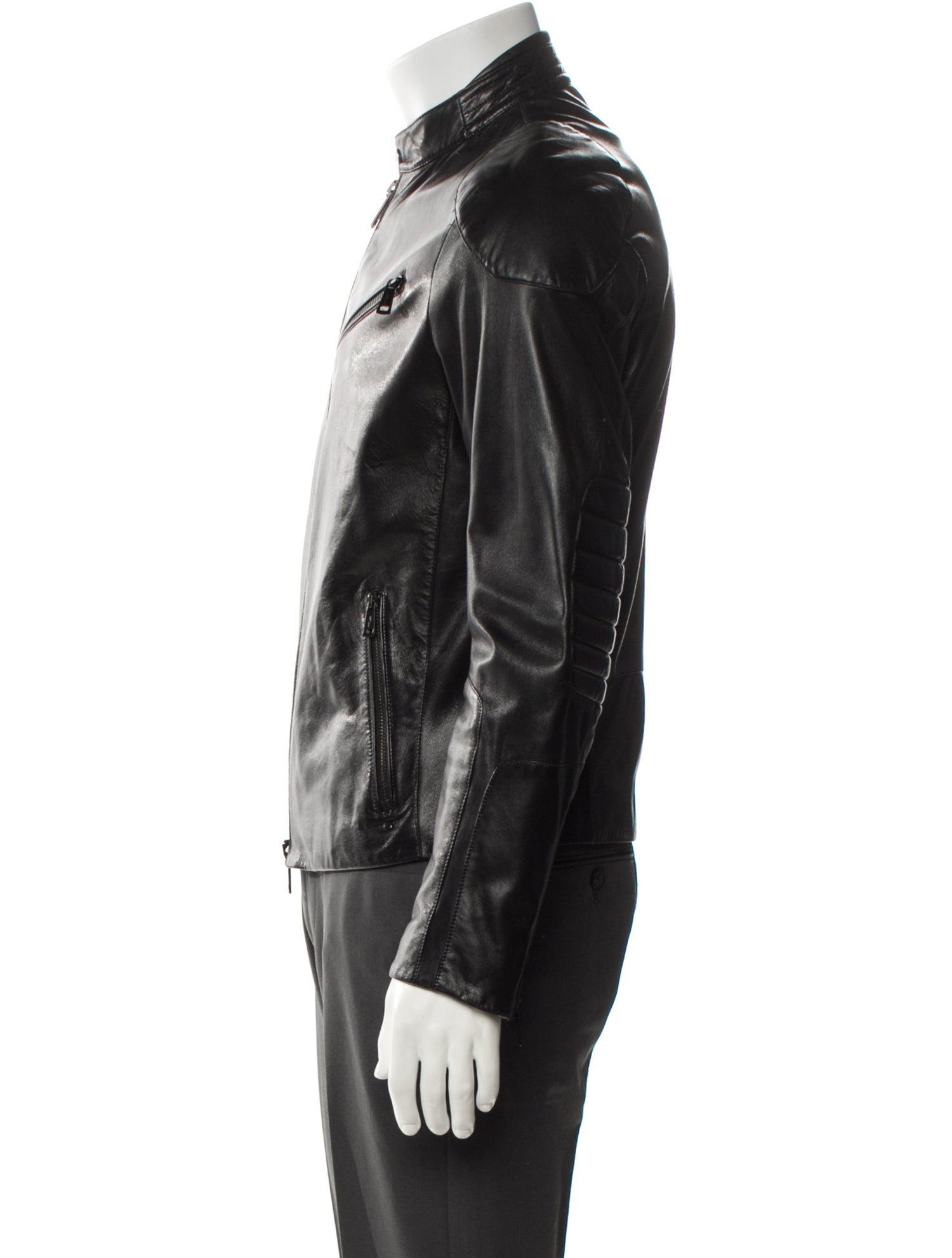 Ralph Lauren Black Label Lambskin Moto Jacket
