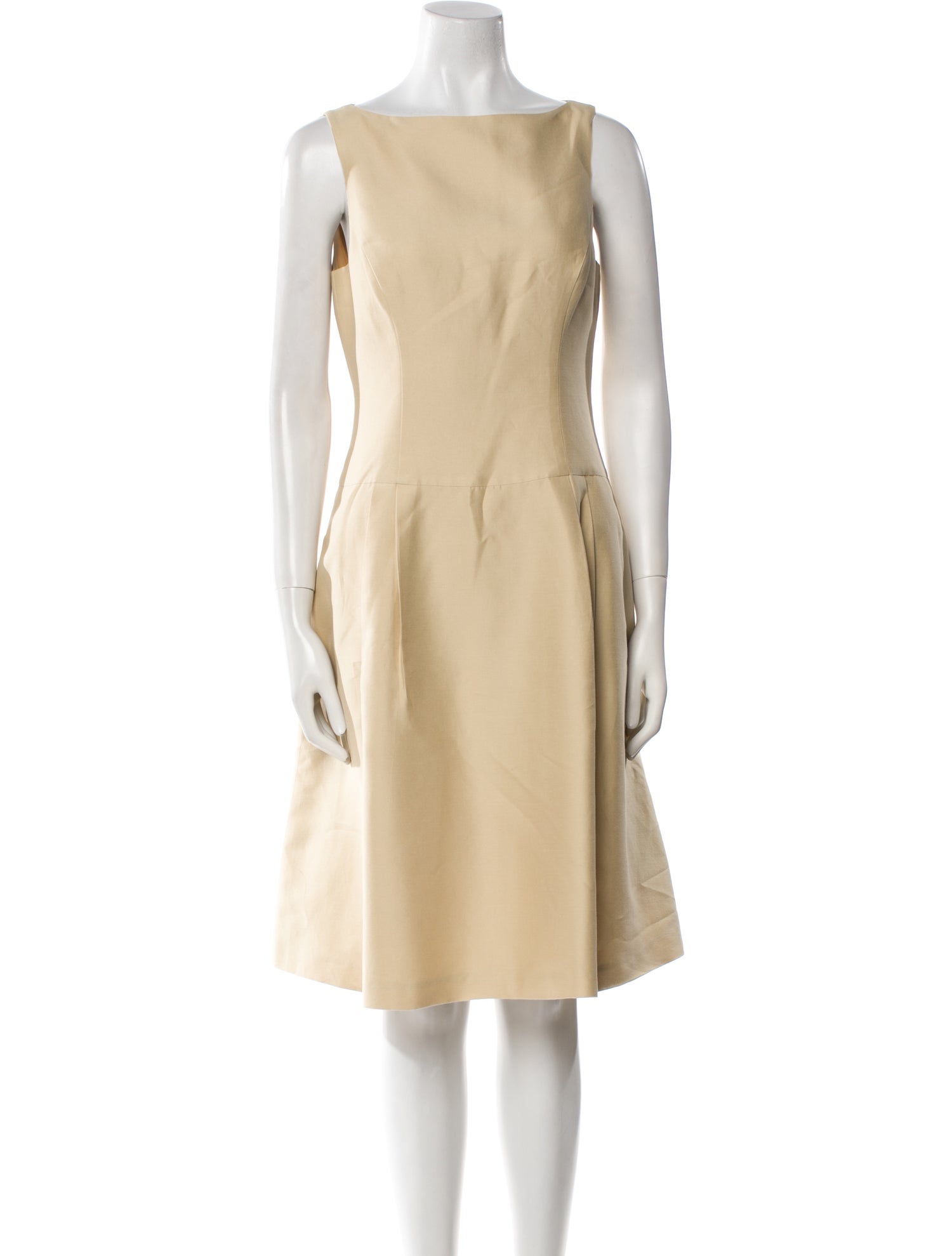 Ralph Lauren Black Label Bateau Neckline Knee-Length Dress