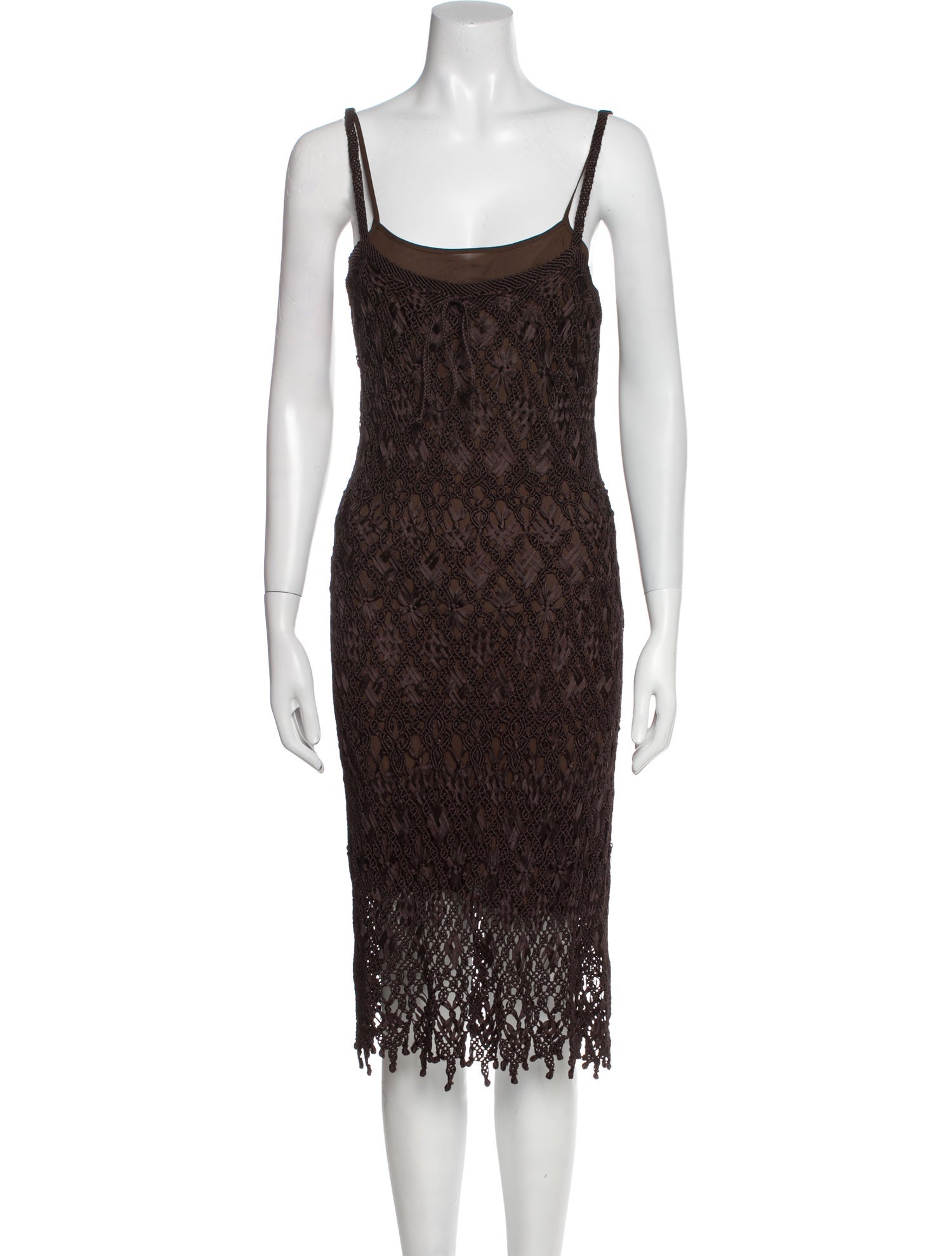 Ralph Lauren Black Label Square Neckline Midi Length Dress w/ Tags