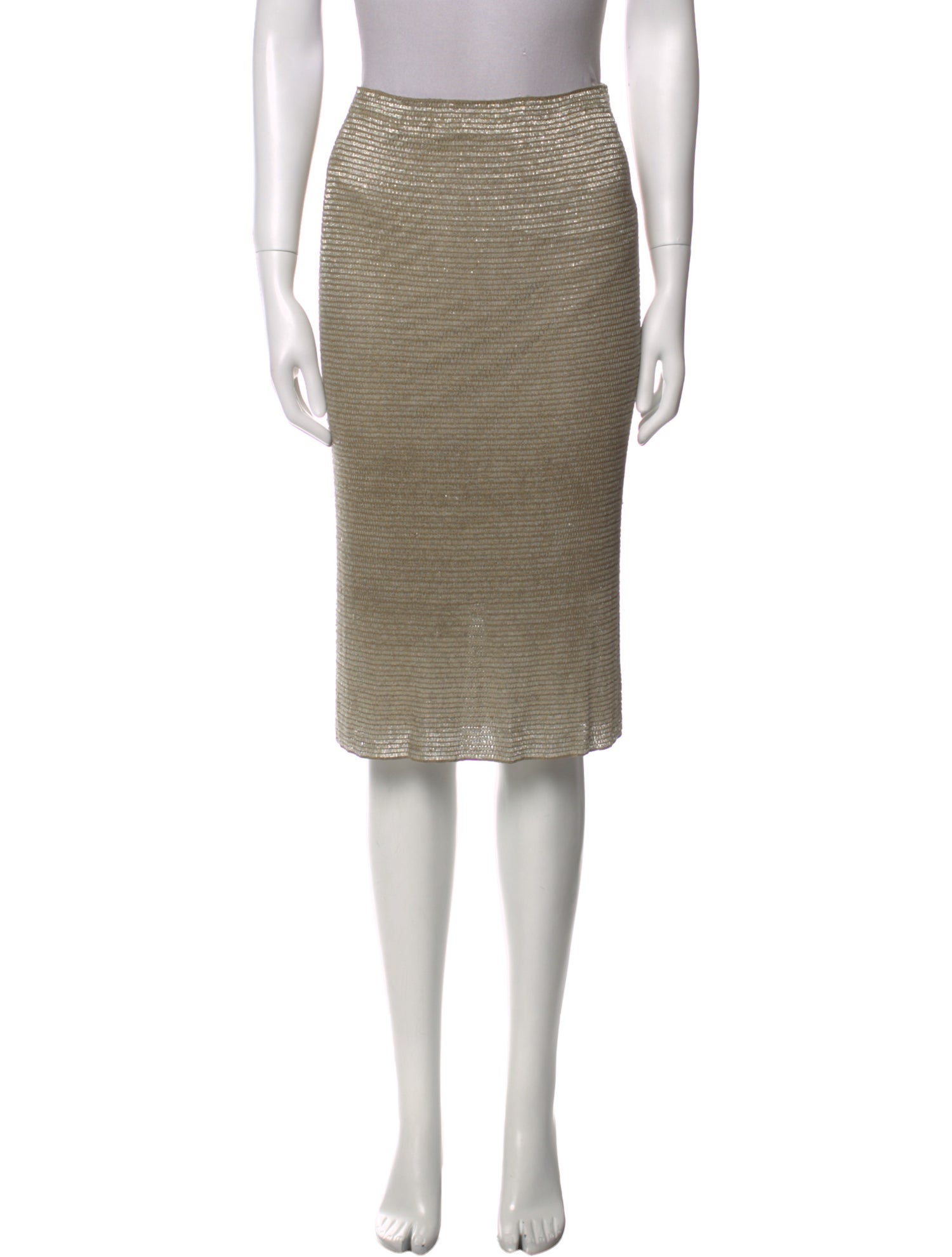 Ralph Lauren Black Label Silk Knee-Length Skirt