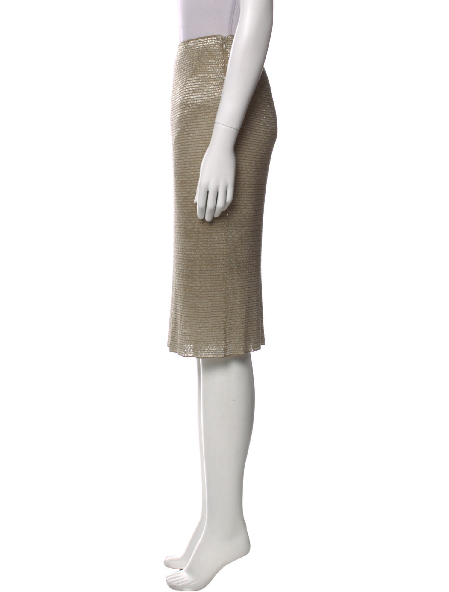 Ralph Lauren Black Label Silk Knee-Length Skirt