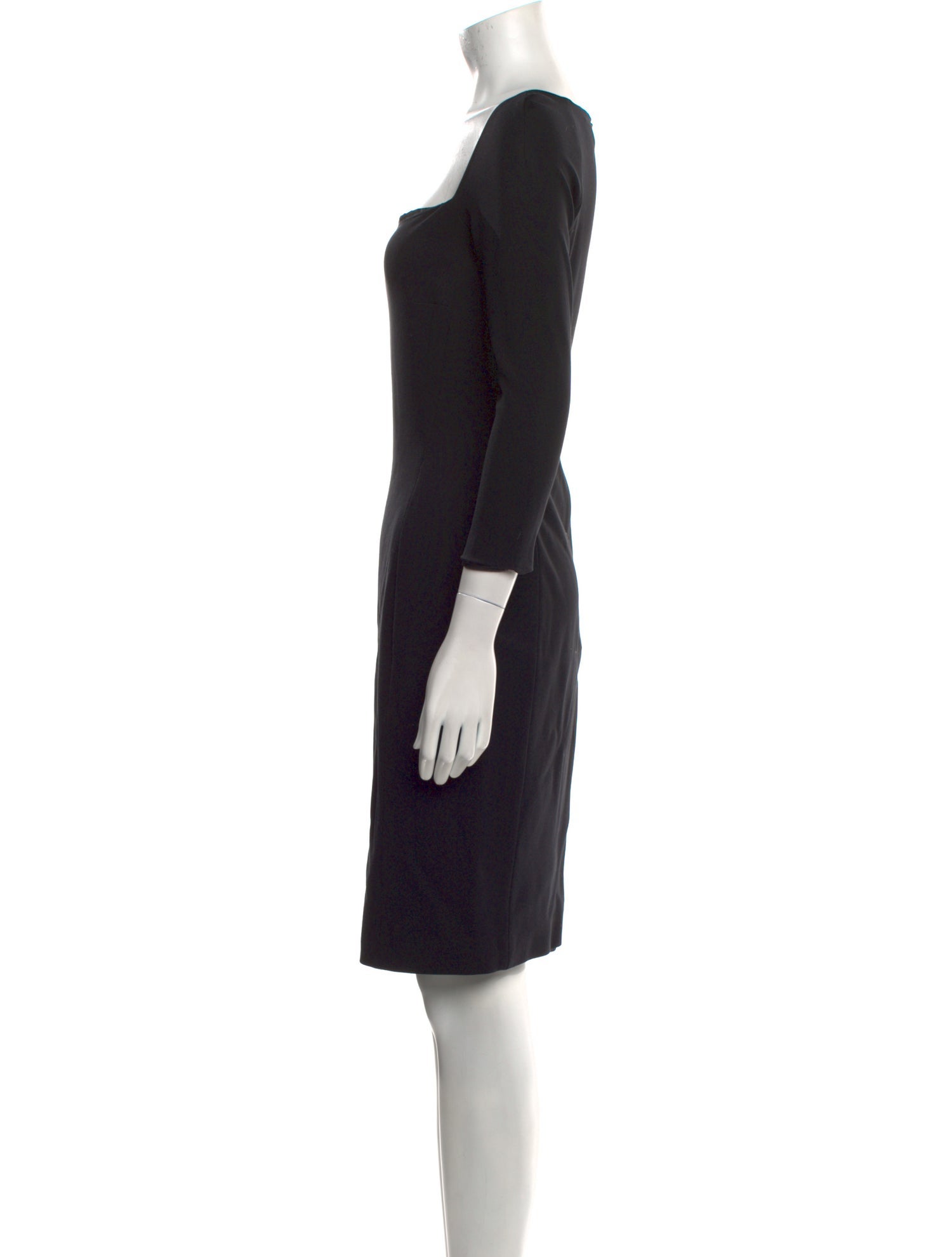 Ralph Lauren Black Label Square Neckline Knee-Length Dress