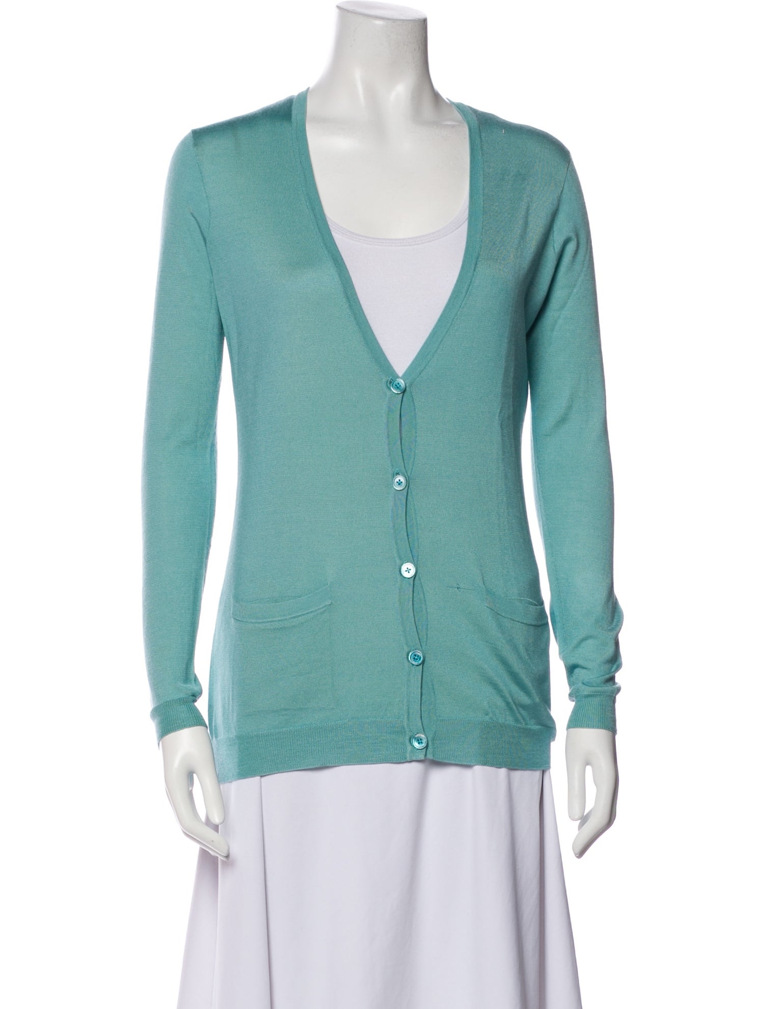 Ralph Lauren Black Label Silk V-Neck Sweater