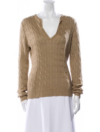 Ralph Lauren Black Label Linen V-Neck Sweater