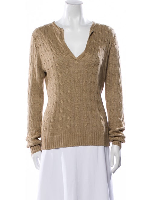 Ralph Lauren Black Label Linen V-Neck Sweater