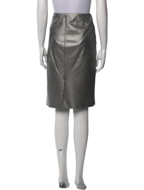 Ralph Lauren Black Label Lambskin Knee-Length Skirt