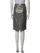 Ralph Lauren Black Label Lambskin Knee-Length Skirt