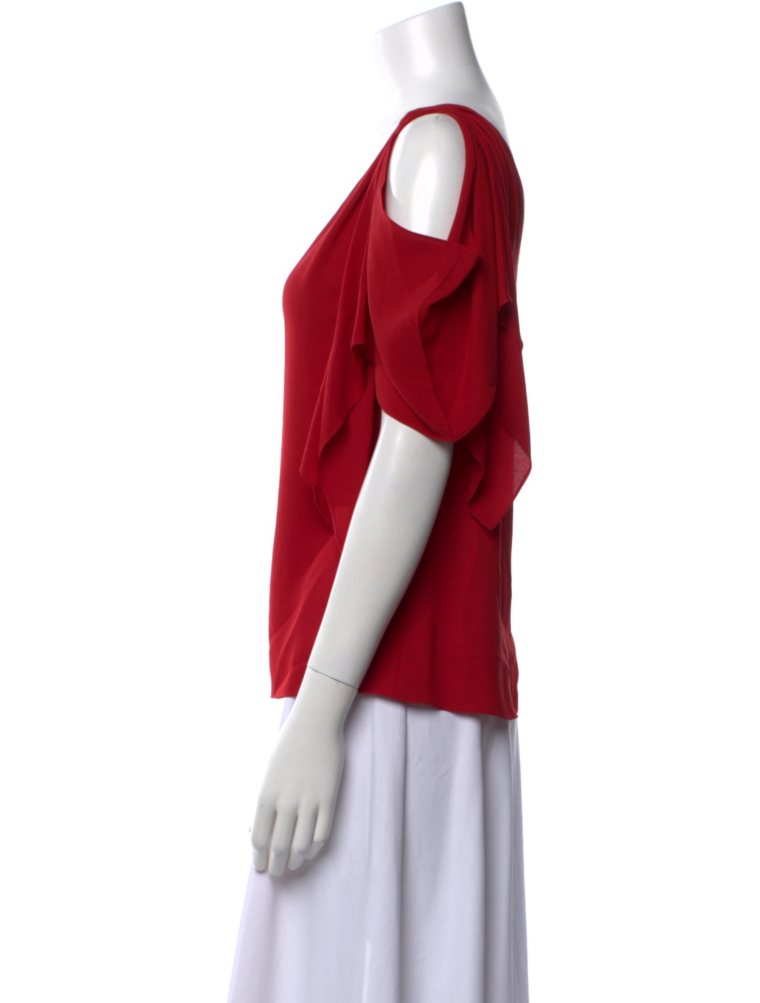 Ralph Lauren Black Label Silk V-Neck Blouse