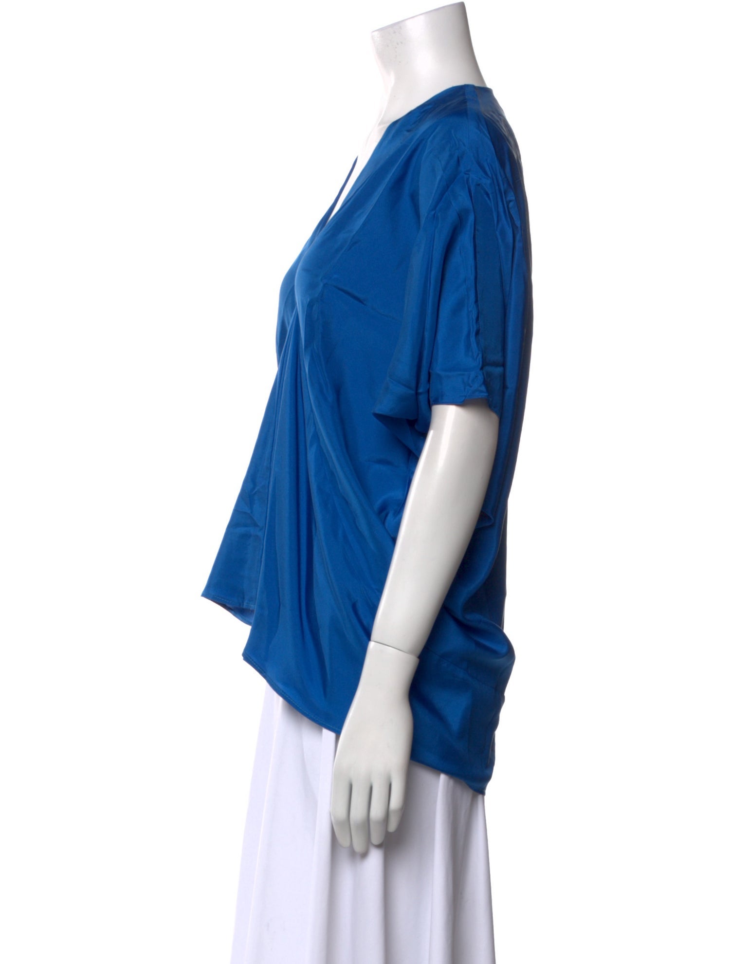 Ralph Lauren Black Label Silk V-Neck Blouse