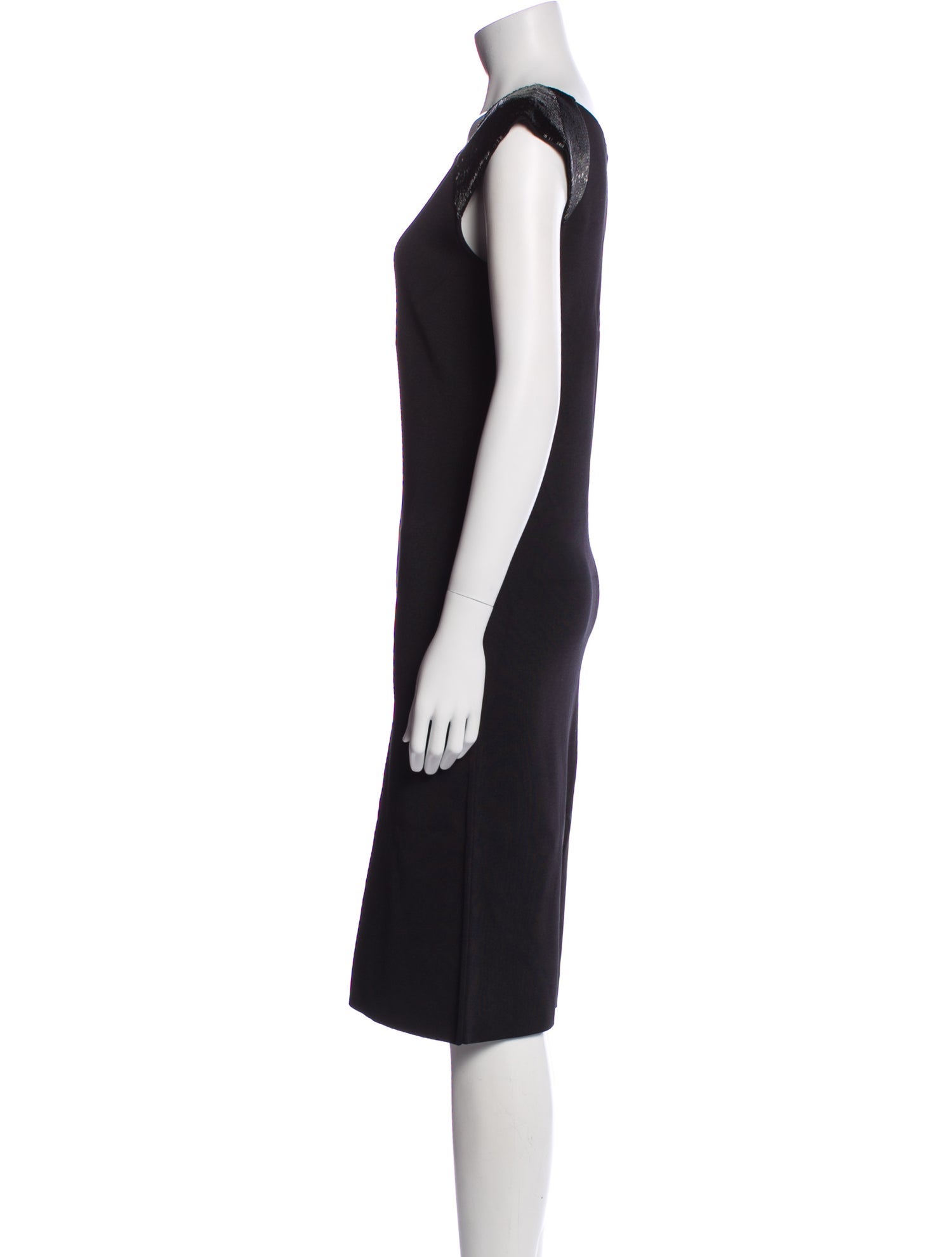 Ralph Lauren Black Label Scoop Neck Knee-Length Dress