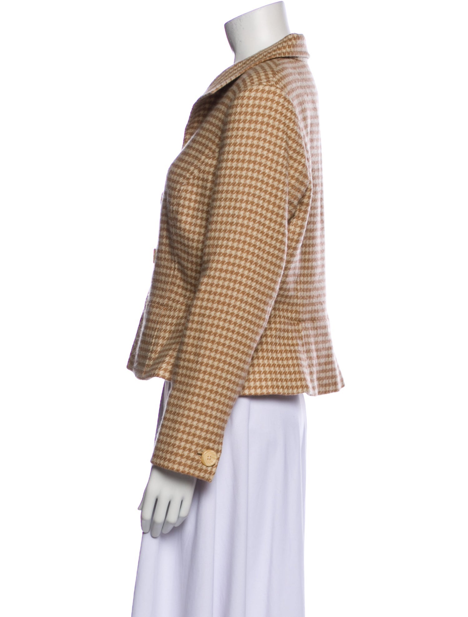 Ralph Lauren Black Label Wool Houndstooth Print Blazer