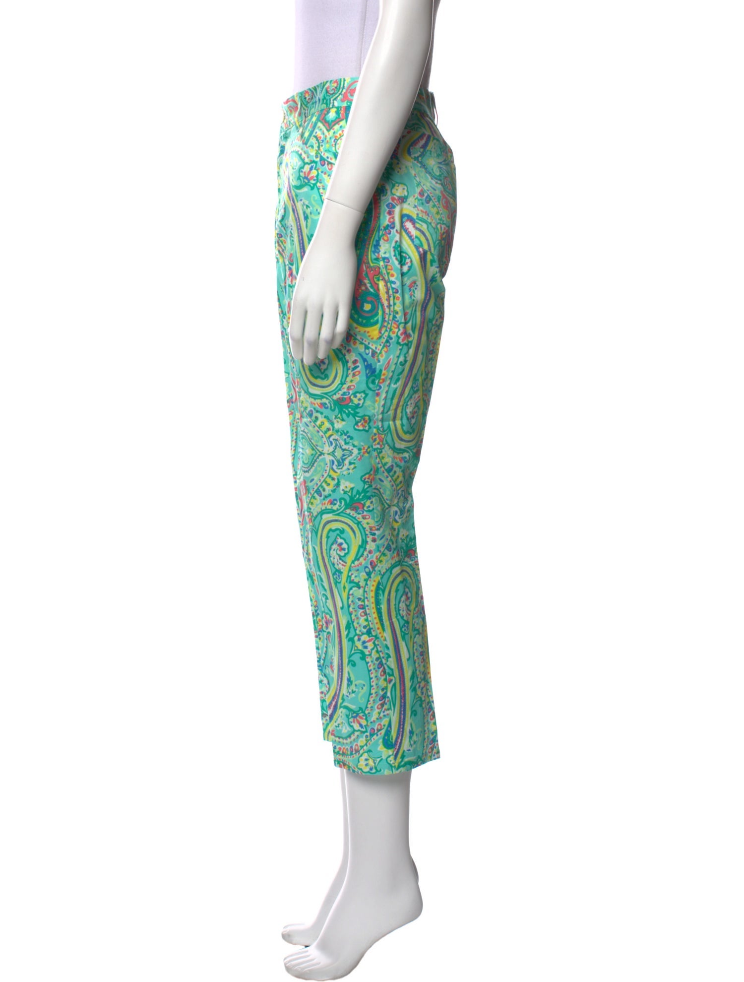 Ralph Lauren Black Label Paisley Print Straight Leg Pants