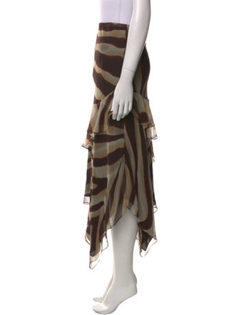 Ralph Lauren Black Label Silk Midi Length Skirt