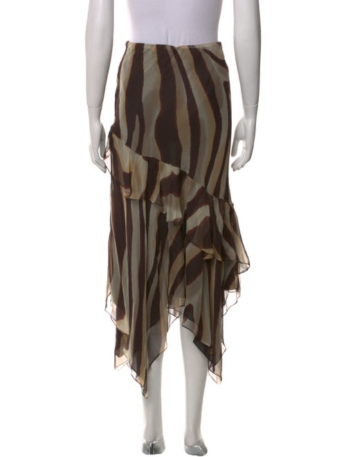 Ralph Lauren Black Label Silk Midi Length Skirt